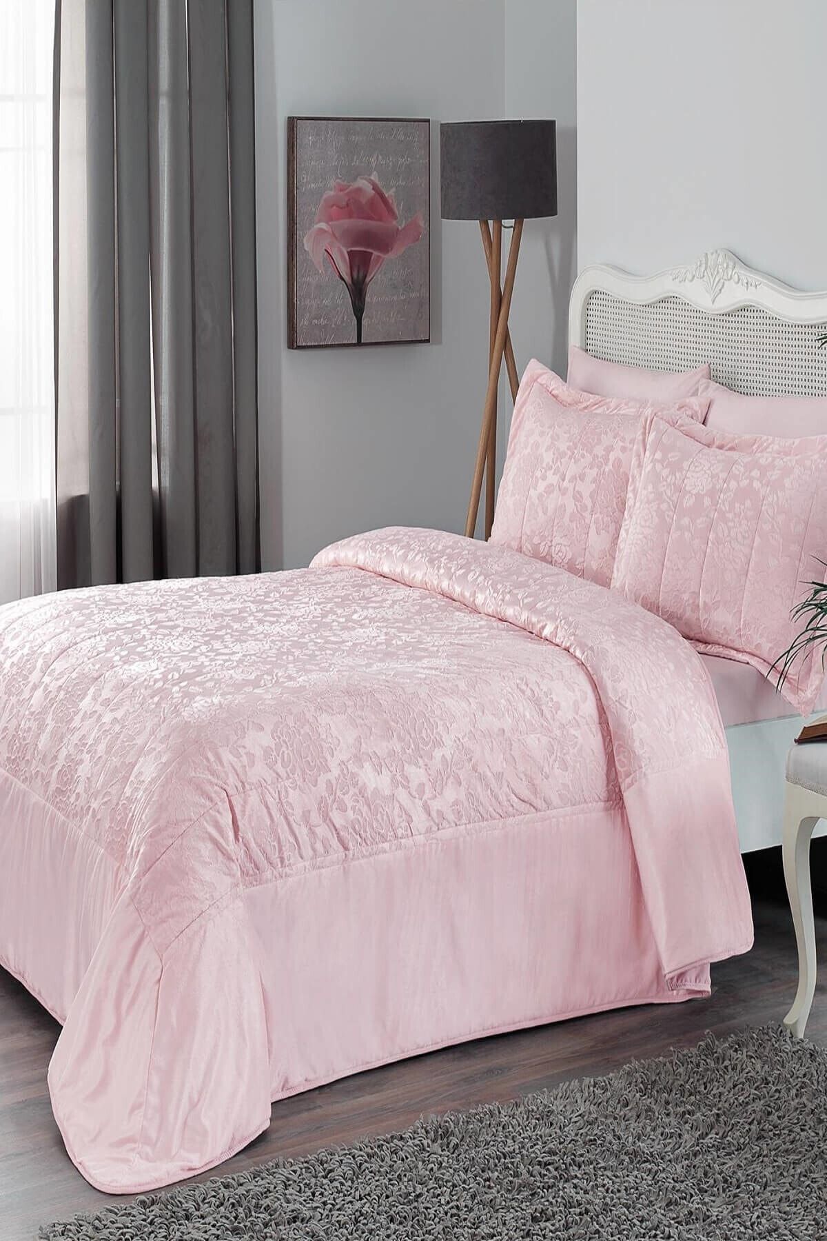 Tac Cift Kisilik Polar Yatak Ortusu Rosella Pembe Trendyol