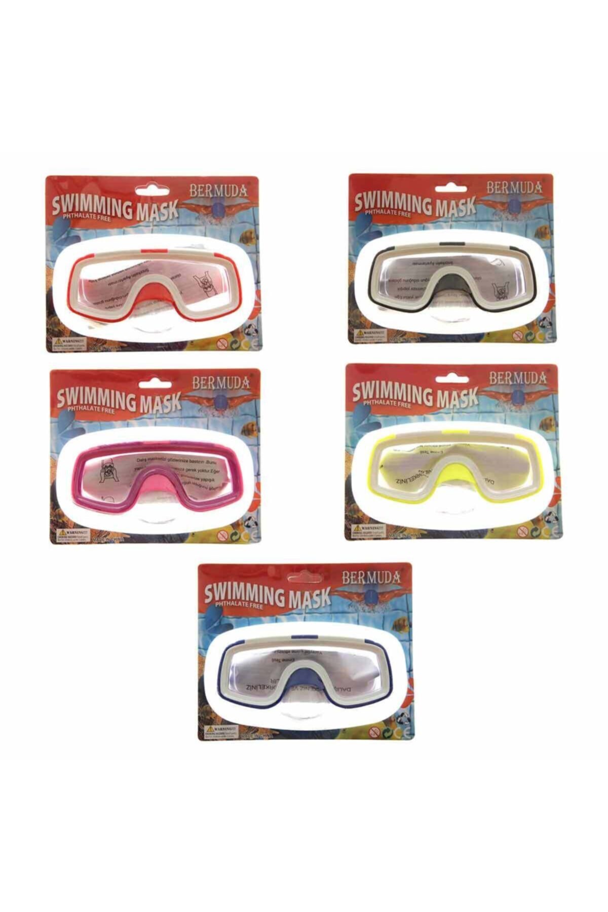 BERMUDA Pvc Yüzücü Maskesi ( Çocuk Boy )