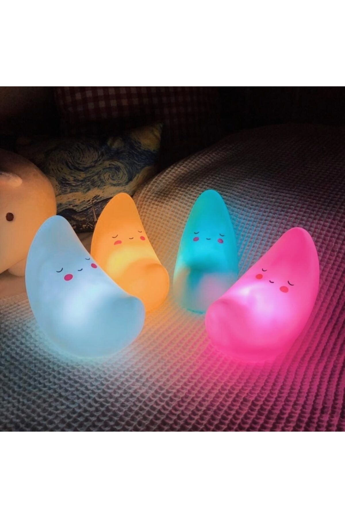 İstocToptan 3d Yarım Ay Tasarımlı Led Gece Lambası, Led Işıklı Gece Lambası