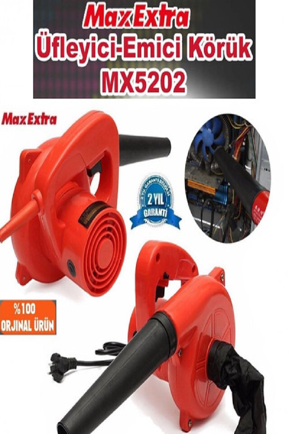 BİTERSE Max-extra Mx5202 Elektirikli Hava Üfleyici Emici 550w