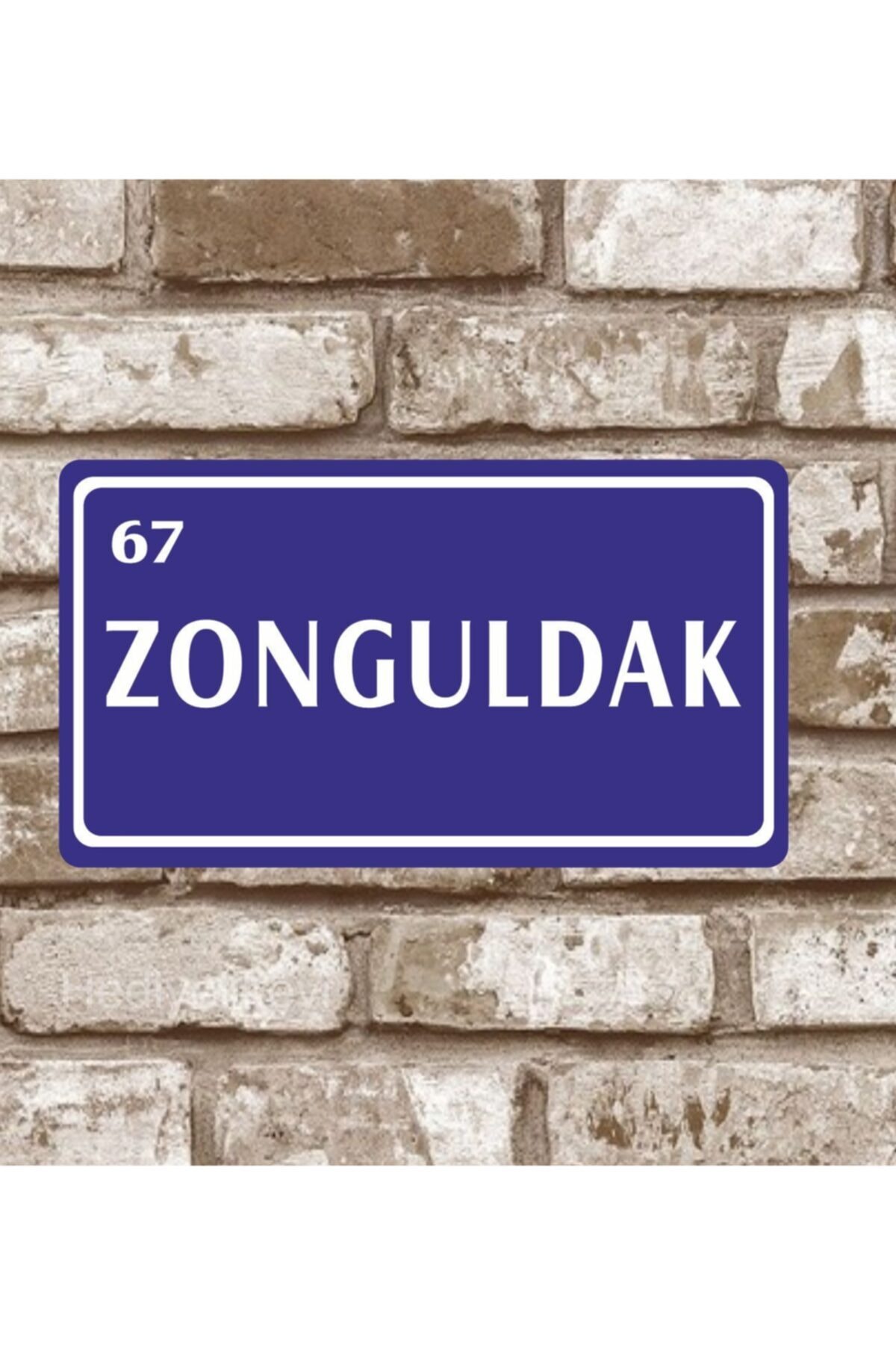 hediyelikevi Metal Plaka Zonguldak 67 Retro Poster (29x15)