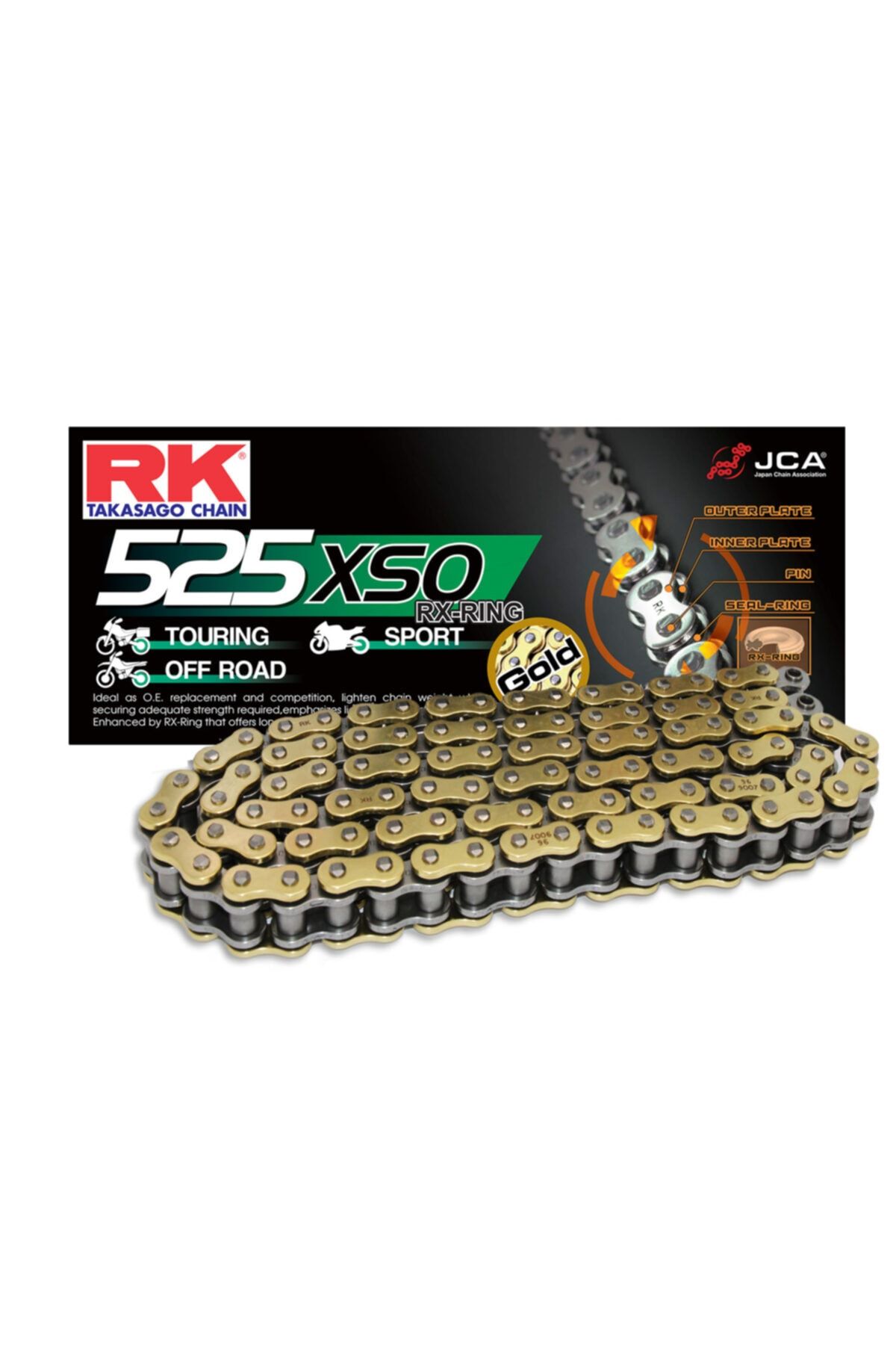 RK Bmw F 650 Gs X-ring Zincir Gb 525 Xso 116l(2009-2010)