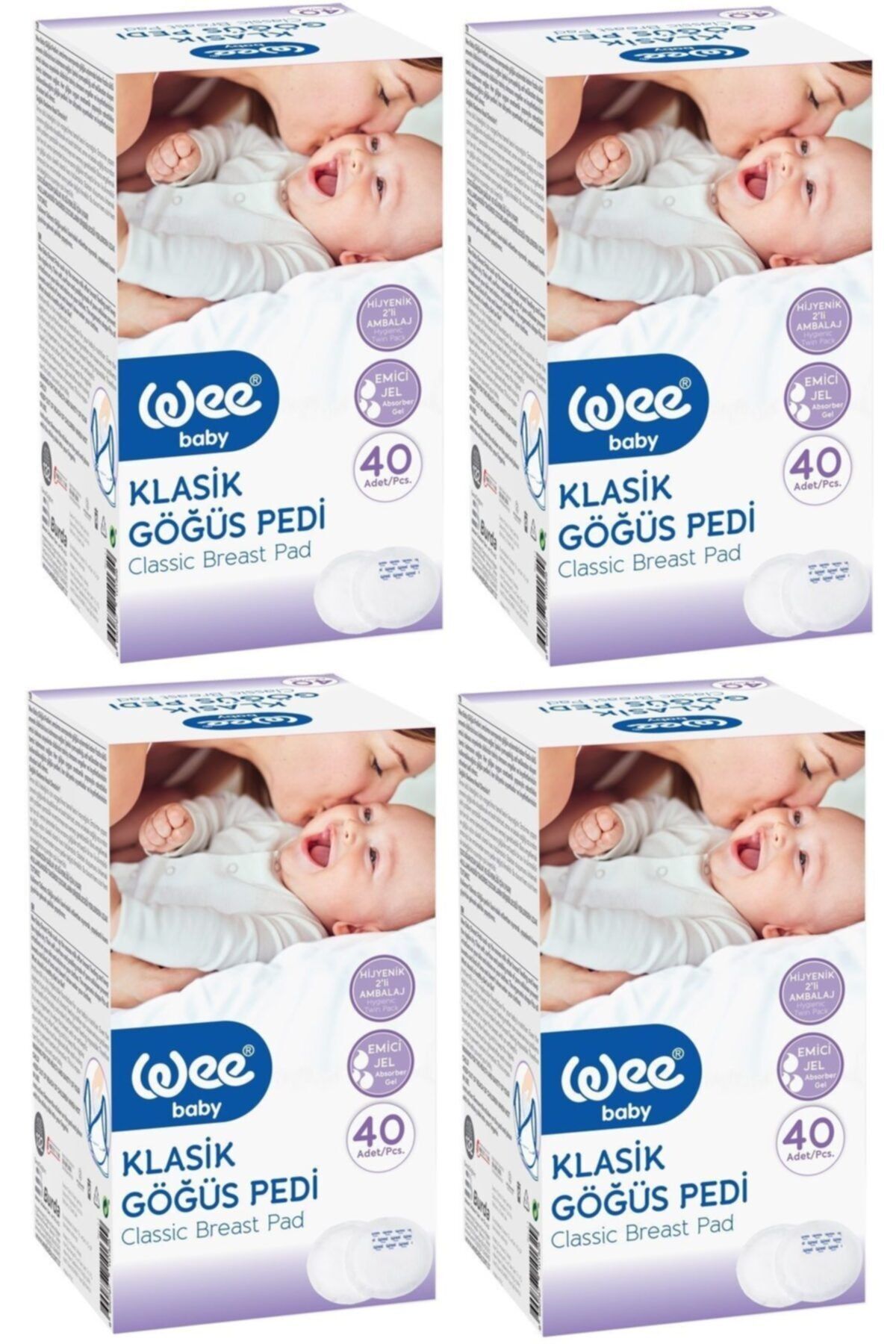 Wee Klasik Göğüs Pedi 40 lı  4 Adet