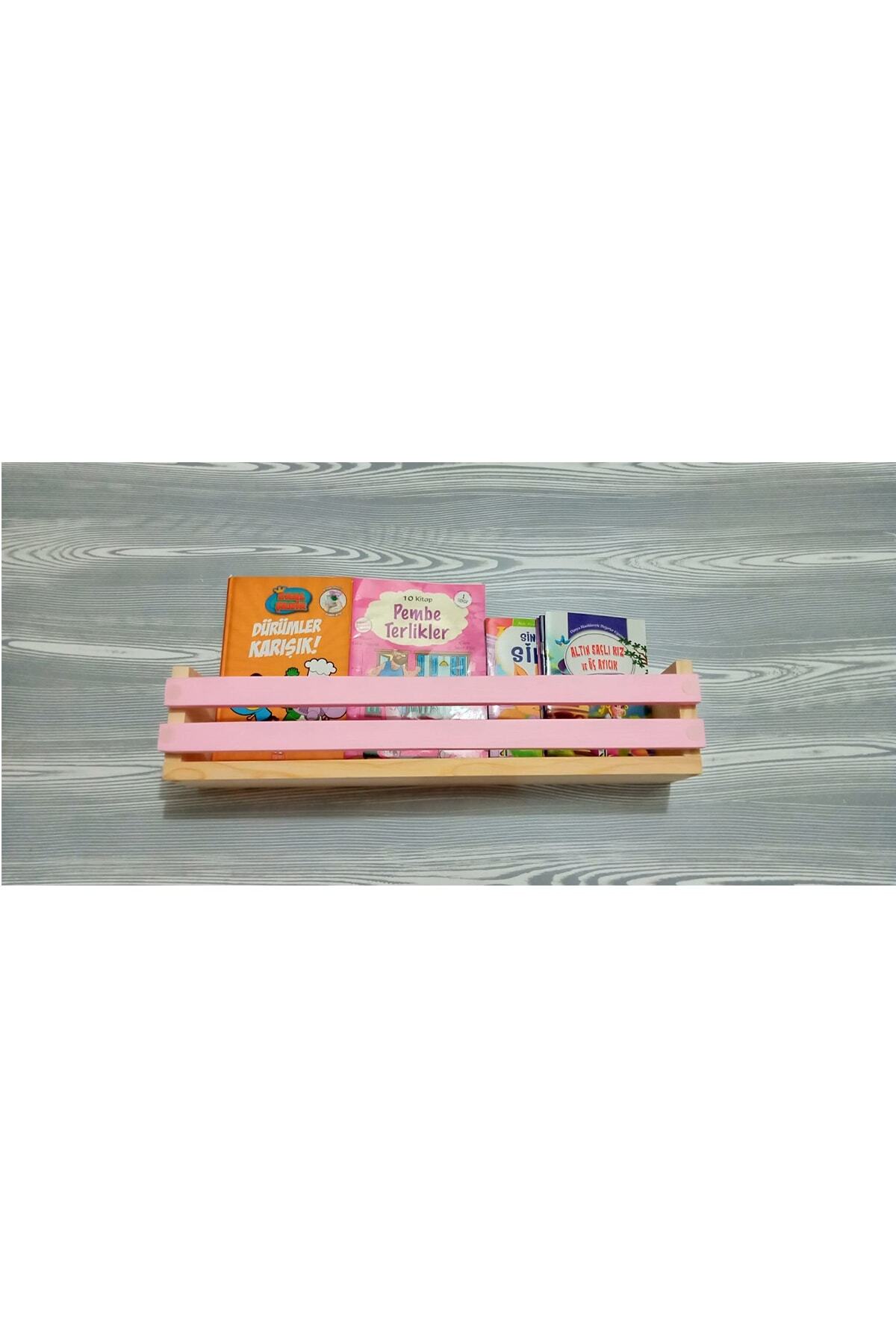 Jaju Baby Montessori Kitaplık Çocuk Odası Duvar Rafı Ahşap Kitaplık Raf