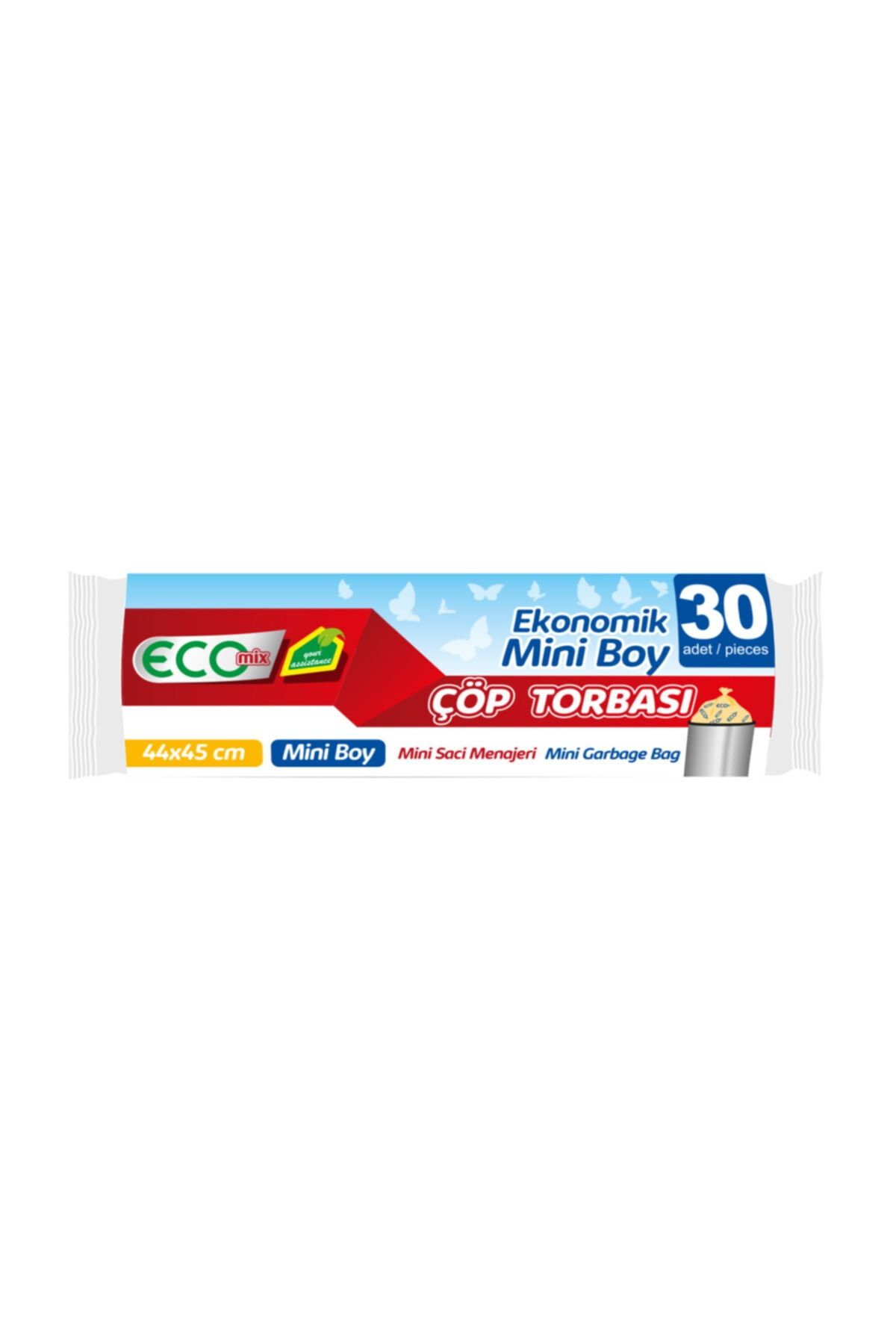 ecomix Ekonomik Mini Boy Çöp Torbası (1 Rulo 30 Adet)