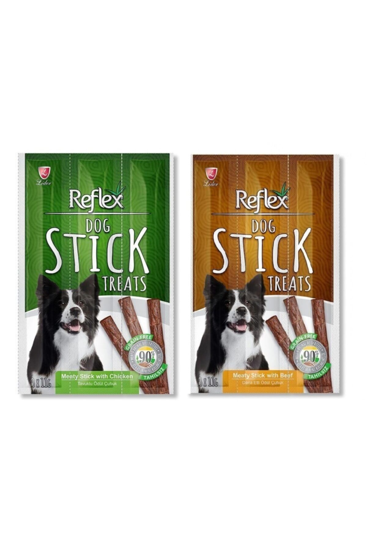 Reflex Dog Stick Tavuklu  Dana Etli Tahılsız Köpek Ödül 11 gr  x 9