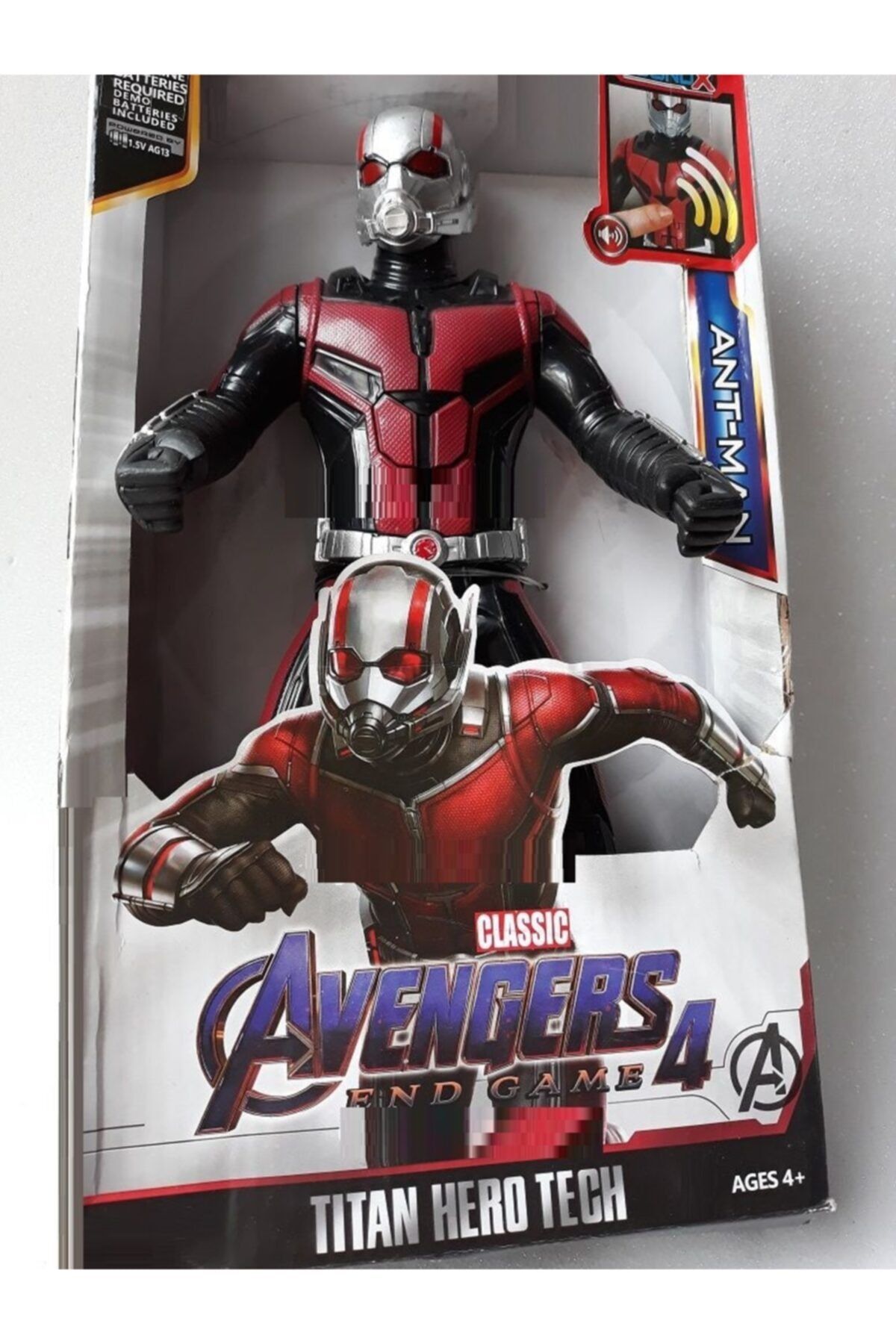 AVENGERS Antman Sesli Büyükboy Oyuncak Actıon Figür 30cm Ant Man Endgame Kırmızı