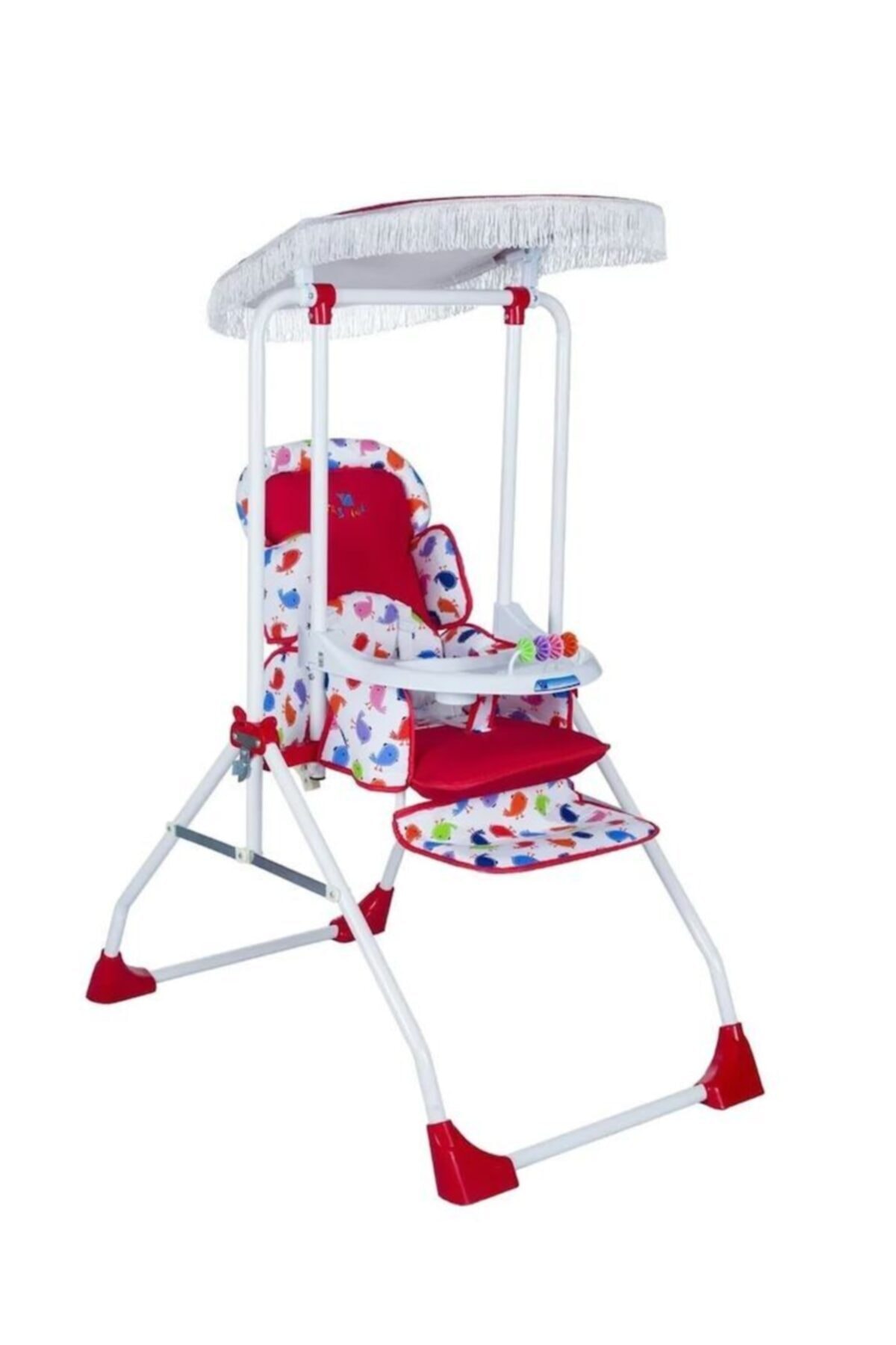Taşpınar Bebek Kırmızı Lüx Tam Yatarlı Salıncak