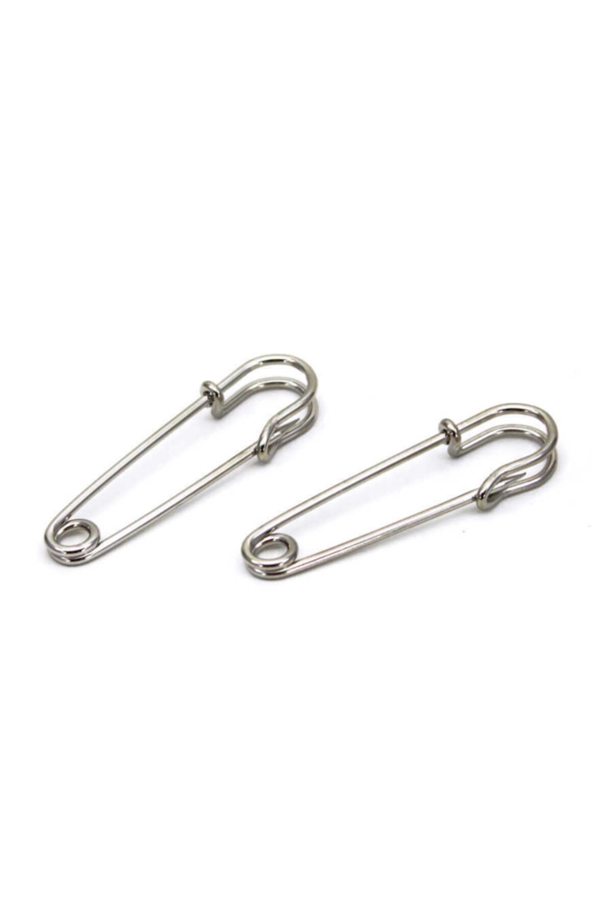 Ertürk Metal Aksesuar 6 Cm, Demir Iskoç Iğnesi, Nikel Kaplama 100 Adet