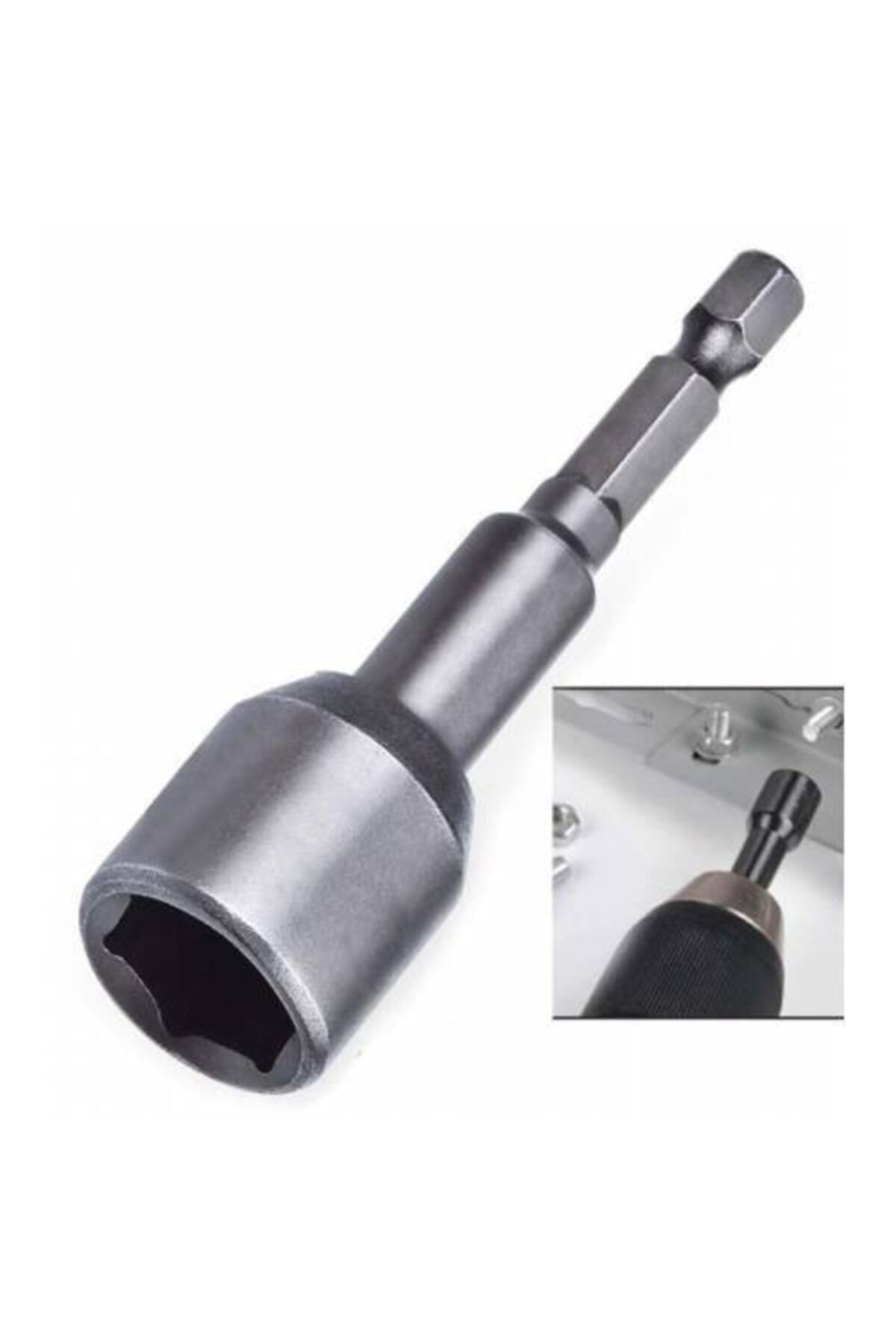 UGR Manyetik Çatı Vidası Somun Sıkma Adaptörü Ucu 1/4 '' 65 Mm
