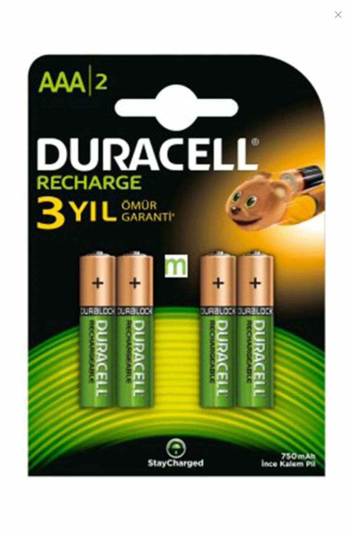Duracell Şarj Edilebilir Aaa Ince Kalem Pil 750 Mah 4'lü Ha1007