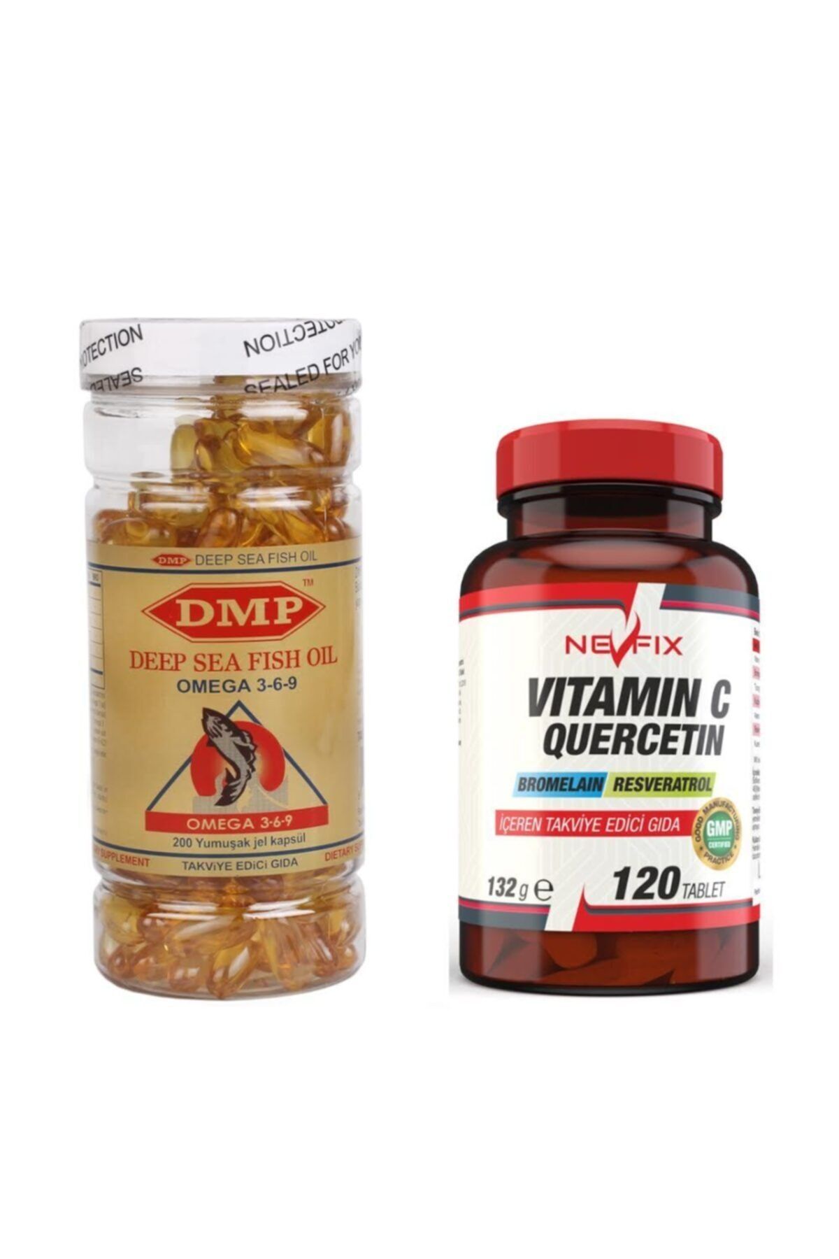 Nevfix Vitamin C 1000 Mg 120 Tablet Omega 3 6 9 1000 Mg 200 Kapsül
