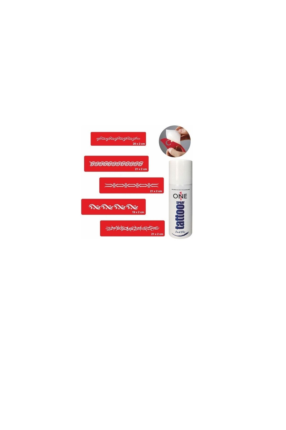 alsepeteavm Dark Blue Spray Doğal Zincir Dövme Seti