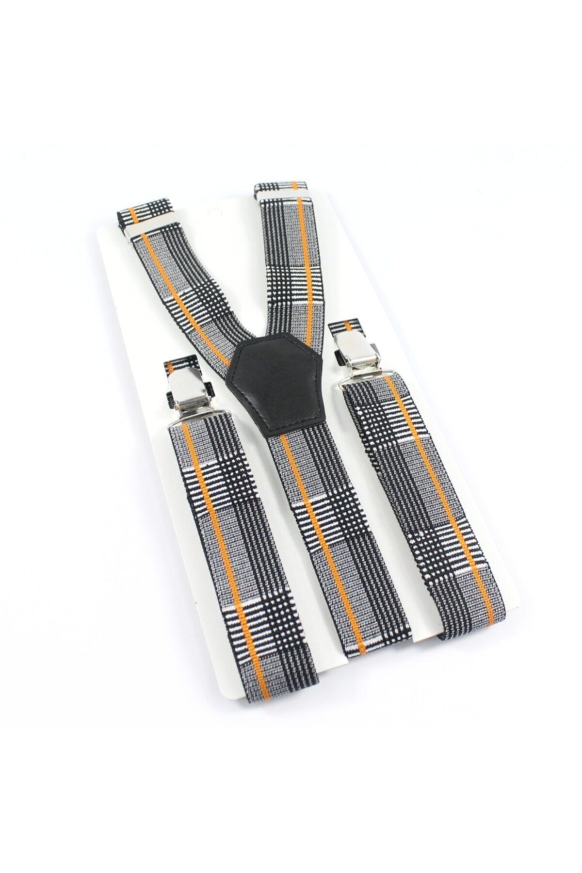 DWOY Metal Klipsli Ekose Desen Ince Pantolon Askısı