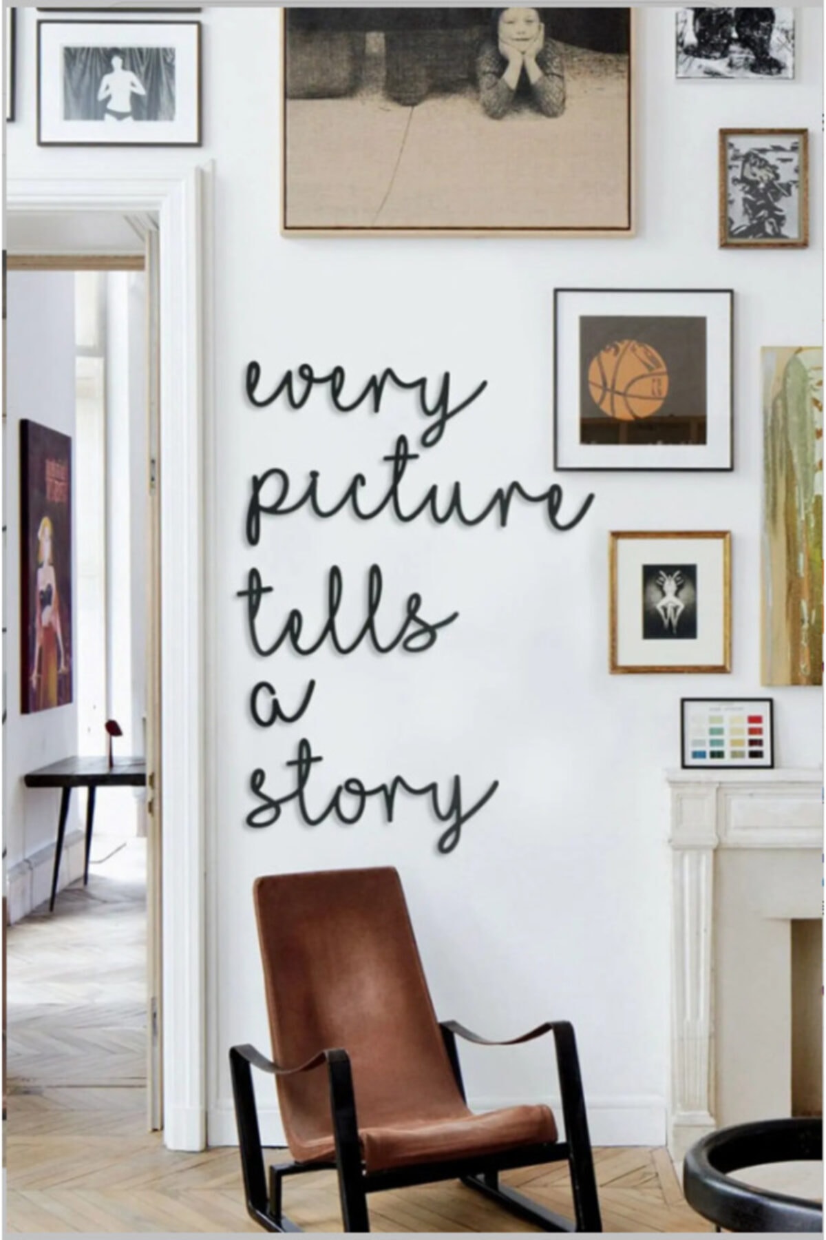 evdeucuz Every Picture Tells A Story Ahşap Duvar Yazısı