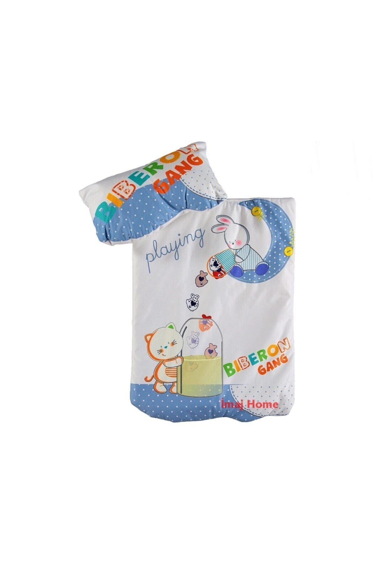 Jaune Erkek Bebek Alt Açma Seti Biberon Desen Alt Açma Minderi