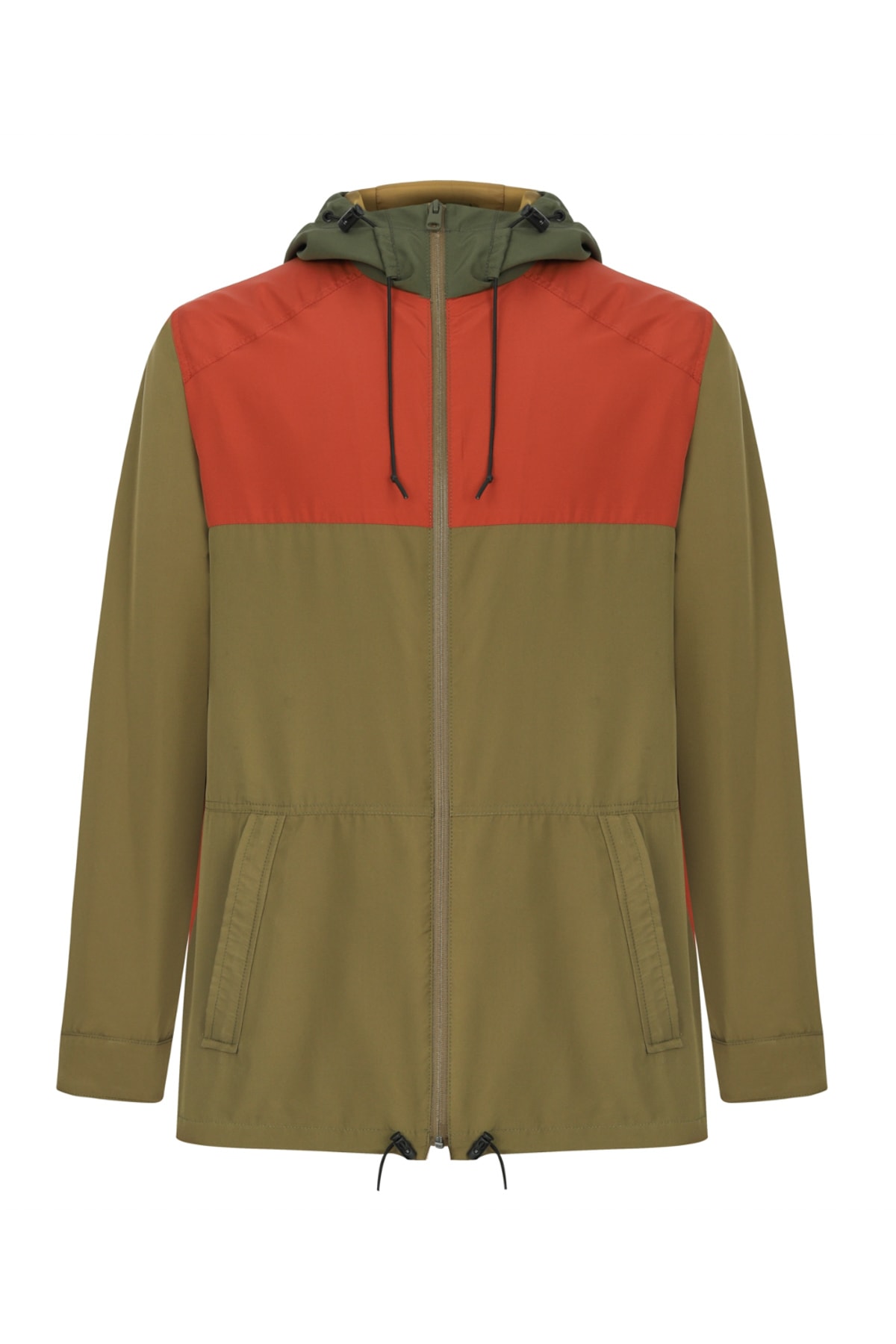 Mudo Erkek Açık Kahve Kapüşonlu Yağmurluk 374023