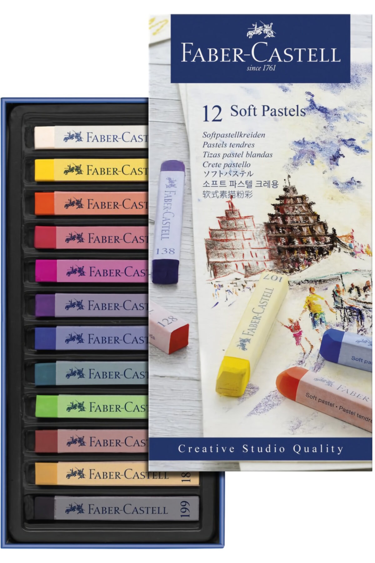 Faber Castell Creative Studio Tam Boy Soft Pastel 12li
