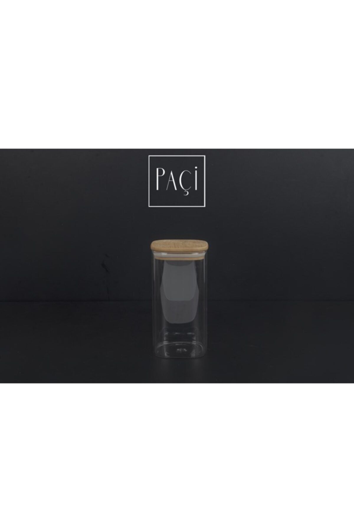 Paçi Bambu Kare Kapak Kavanoz 1100 ml