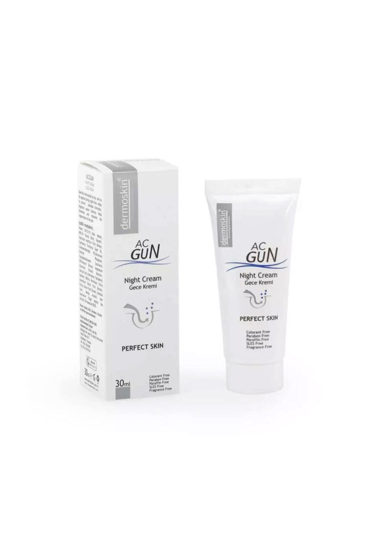 Dermoskin Acgun Sivilce ve Akneli Ciltler için Onarıcı Gece Kremi 30 Ml