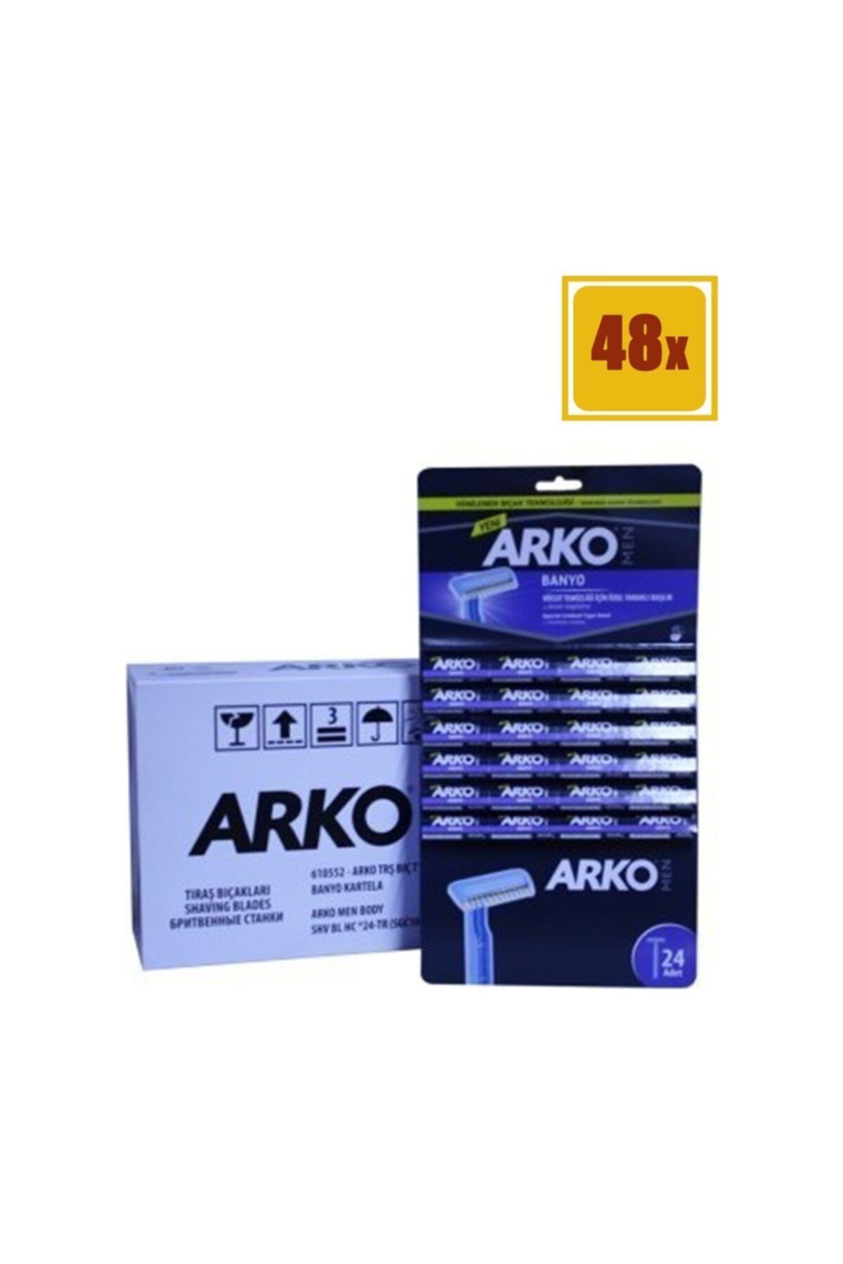 ARKO Tıraş Bıçağı T1 Banyo Kartela 48'li Set