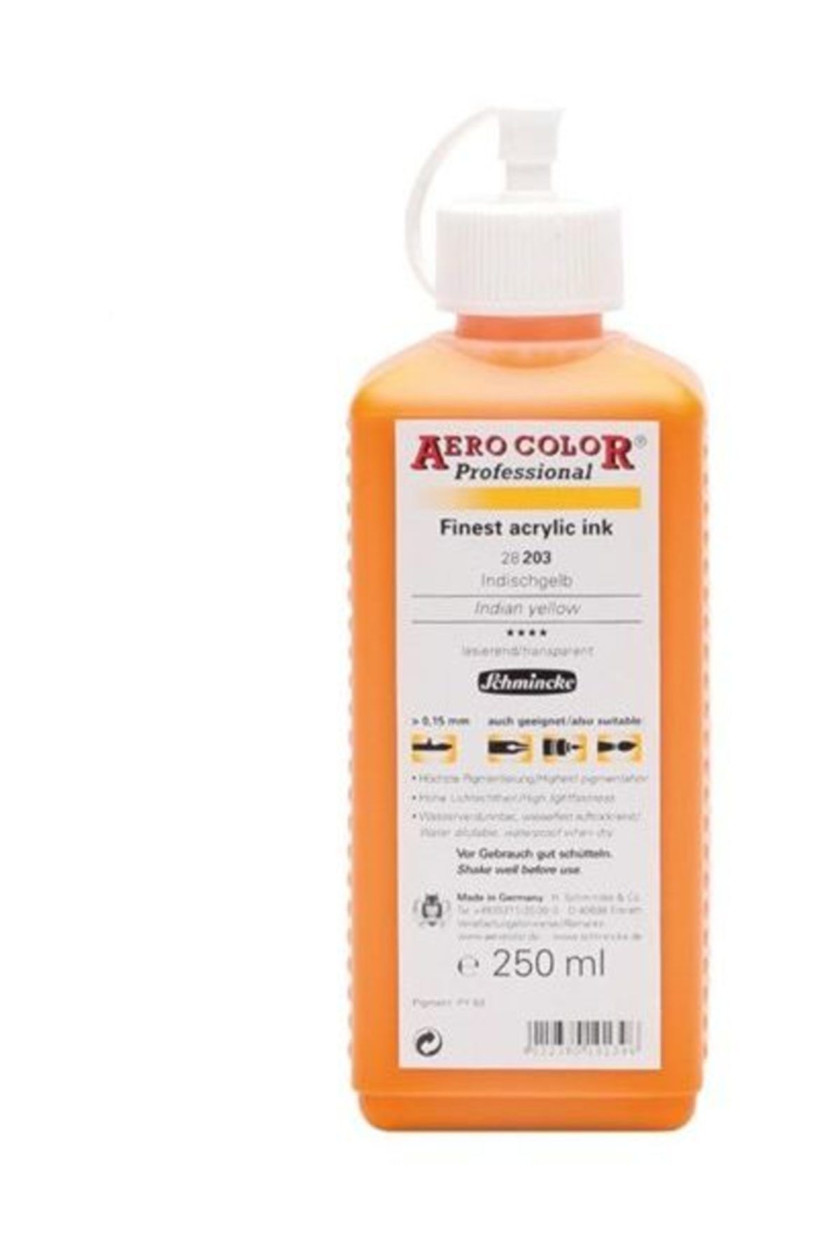 Schmincke Aero Color 250ml No:203 Indian Yellow