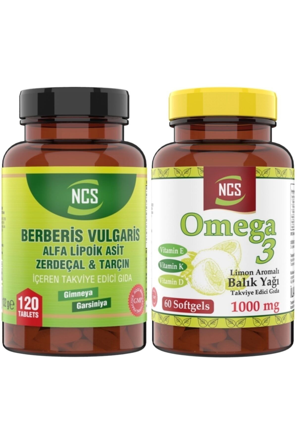 NCS ® Berberis Vulgaris 120 Tablet Omega 3 Balık Yağı 60 Kapsül Limon Aromalı