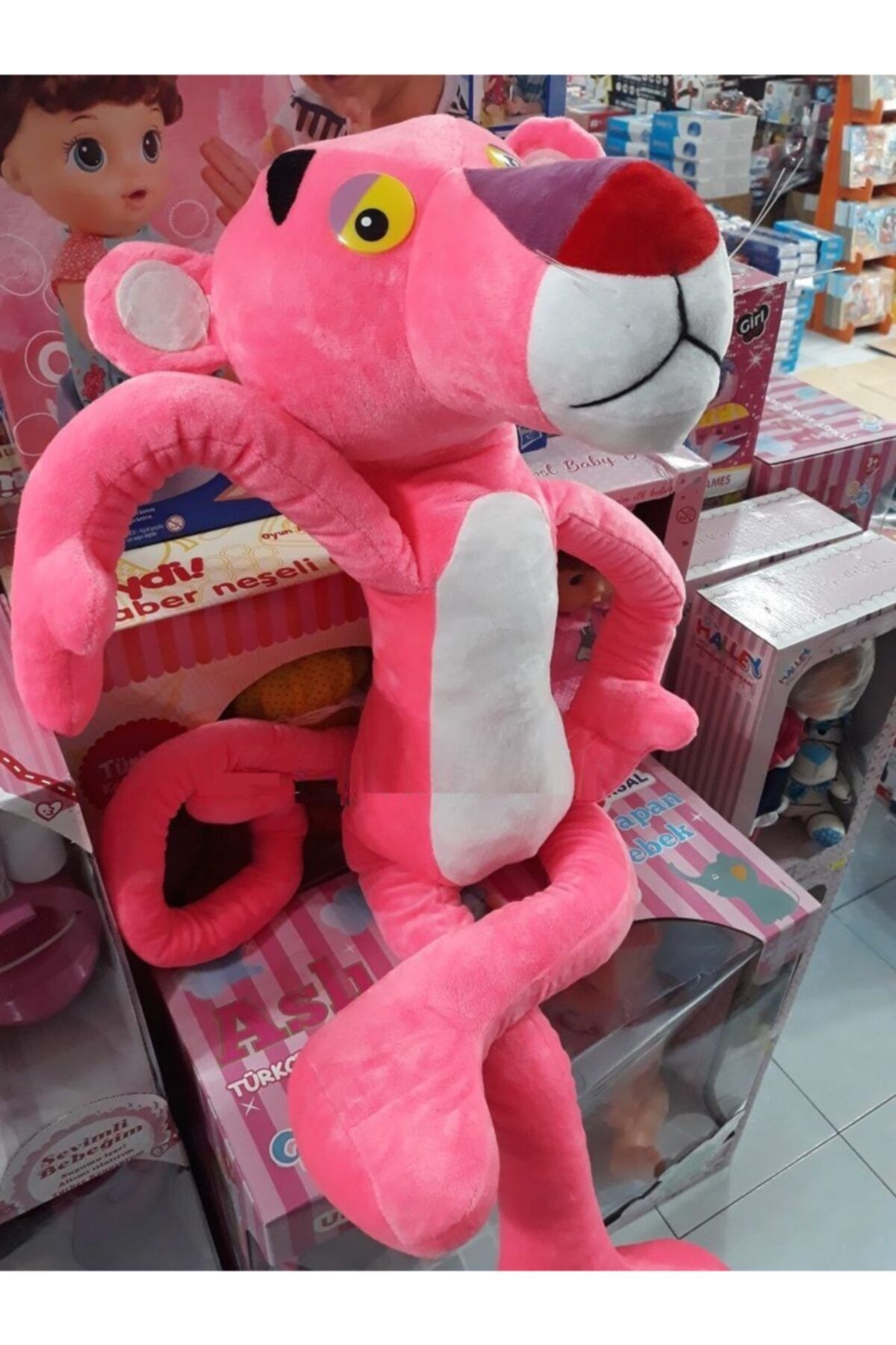 Pink Pather Pembe Panter 100cm Pink Panther Peluş Tam 1 Metre Oyuncak