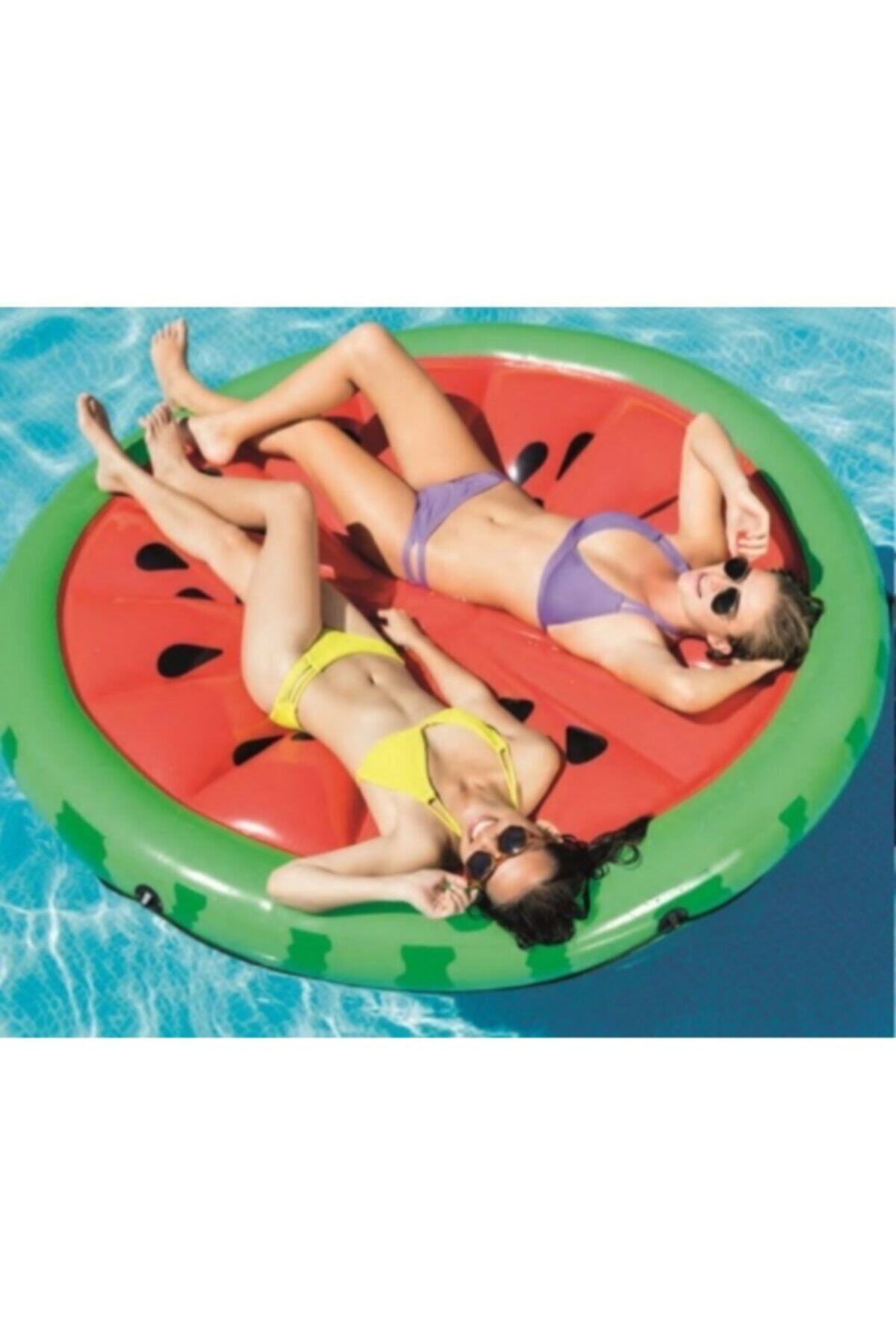 Intex Karpuz Desenli Ada Şişme Deniz Yatağı 183x23 Cm Intex- 56283