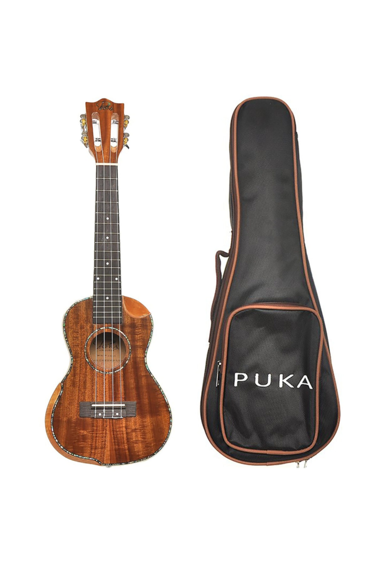 PUKA Ks-24 Koa Concert Gigbag Çantalı Ukulele