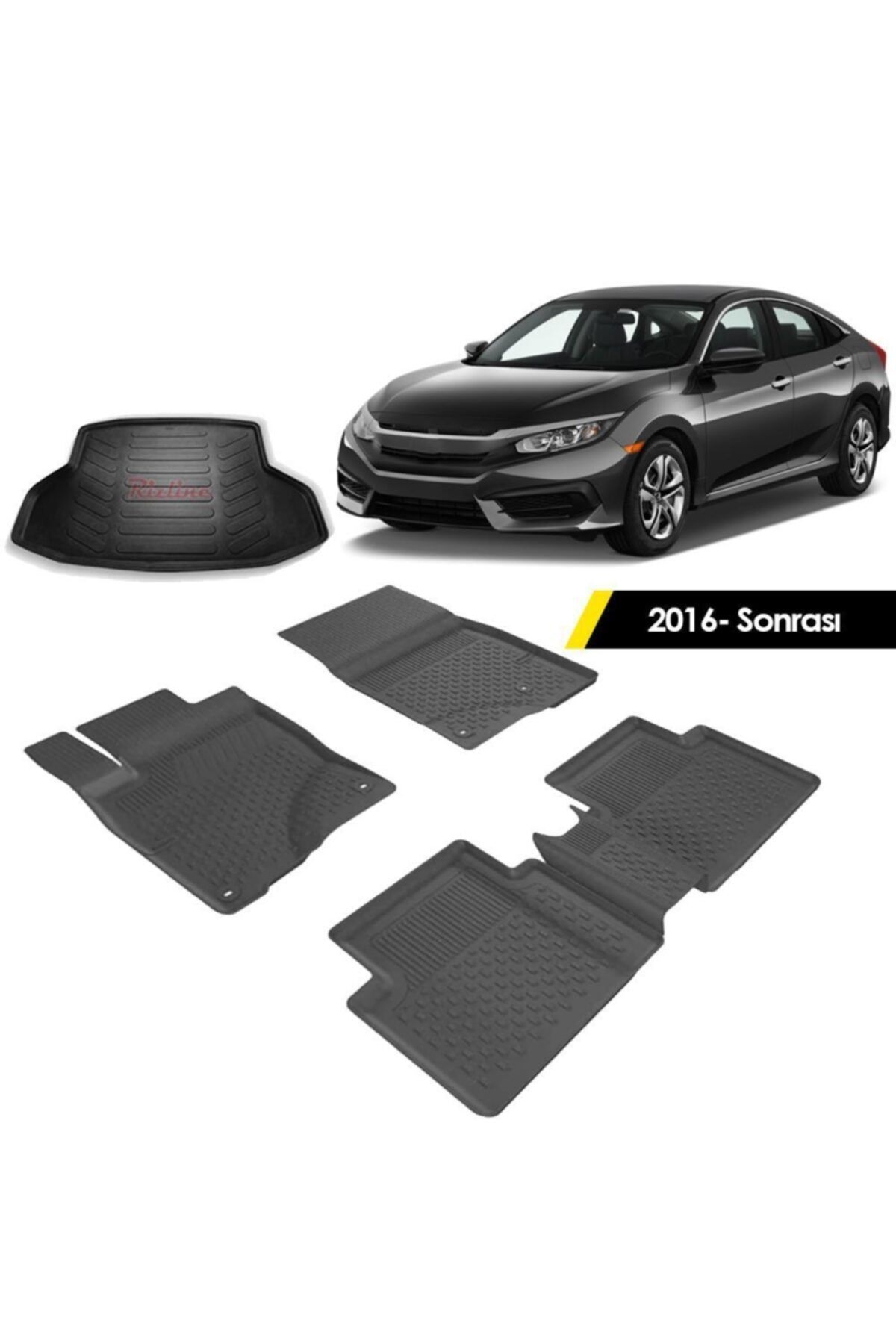 Sahler Honda Civic 2016- Sonrası 4.5d  Paspas Ve Bagaj Havuzu