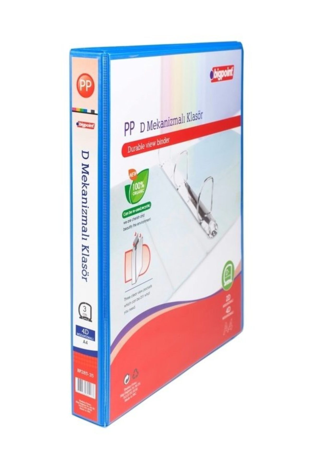 Bigpoint Klasör 4d Mekanizmalı 3 cm Mavi