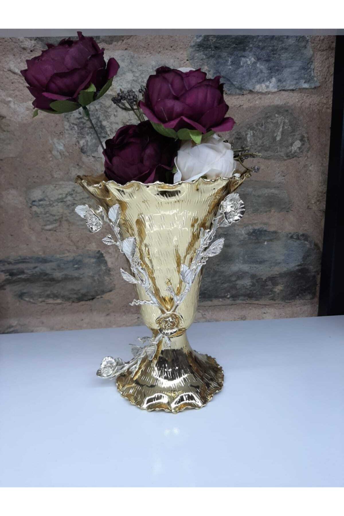 UkyCo Consept Prinç Japon Gülü Gold Salon Vazosu
