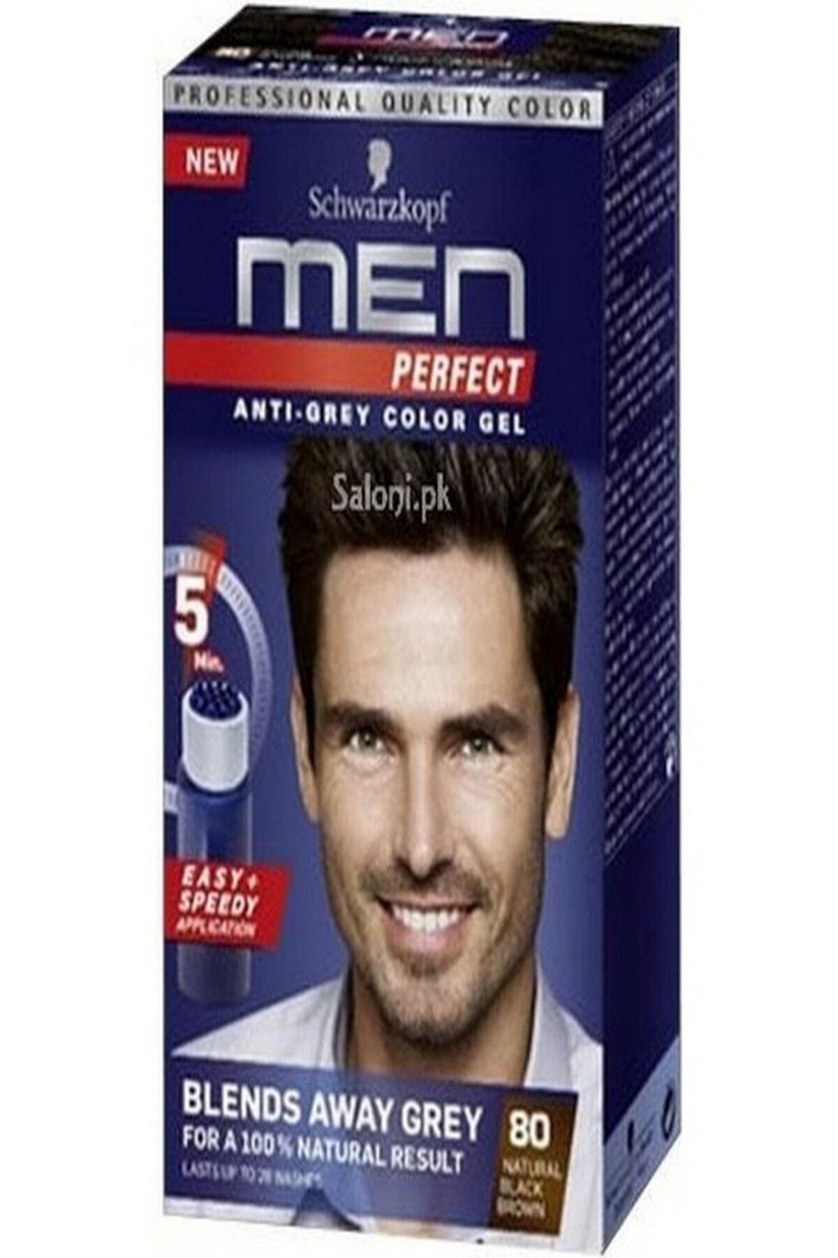 SCHWARZKOPF HAIR MASCARA Men Perfect Anti Grey Color Gel 80 Siyah Kahve