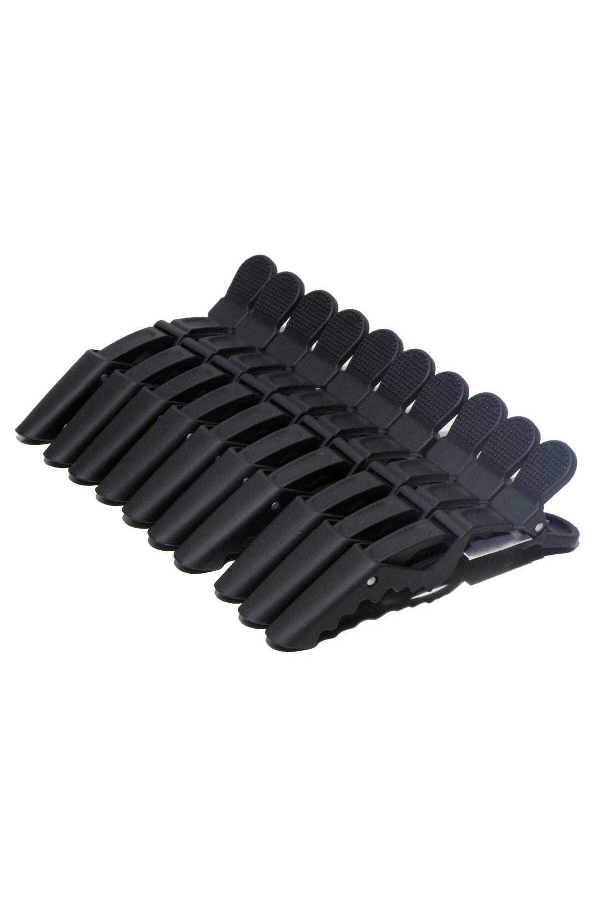 Gold Shark Hair Clips Siyah 10'lu Dalga Saç Pensi 8697406106768