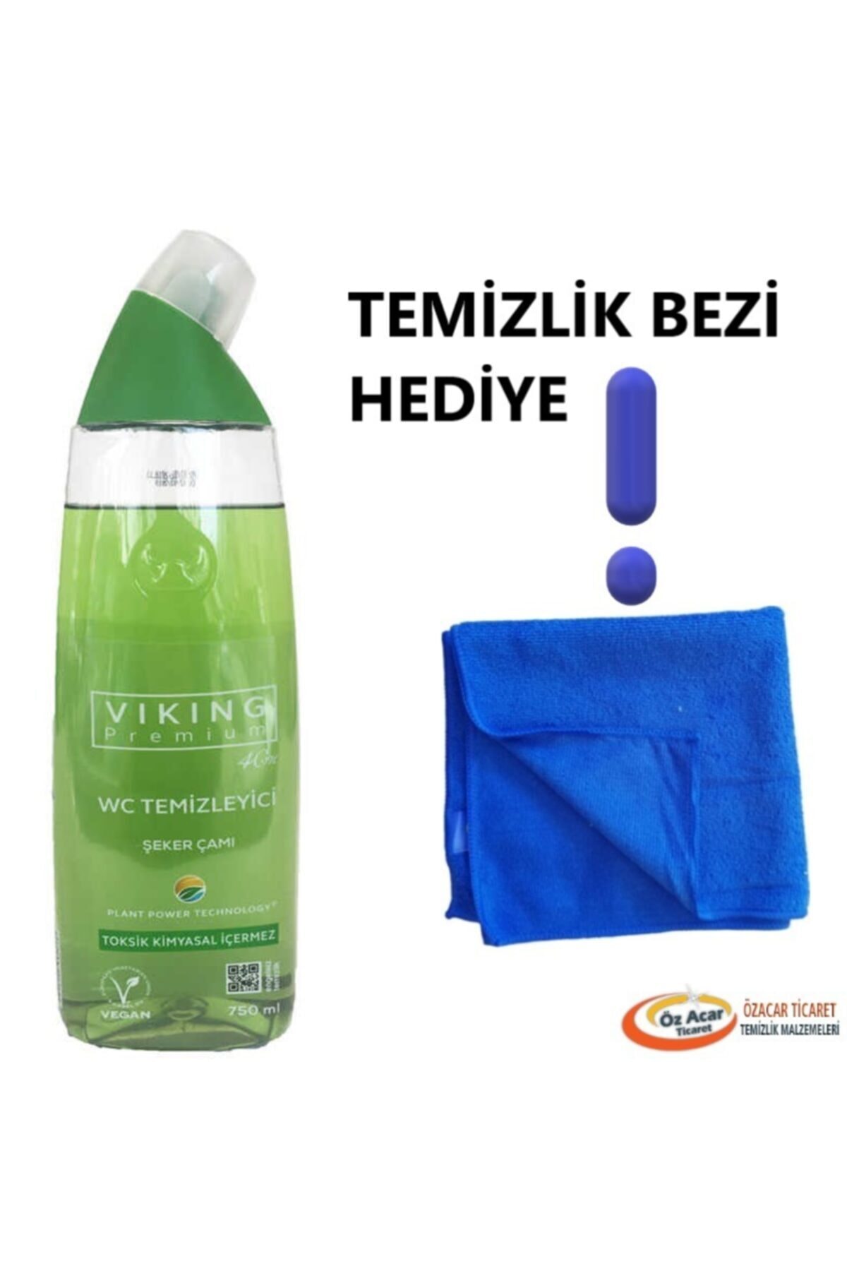 Viking Tuvalet Temizleyici (750 Ml) + Temizlik Bezi Hediye