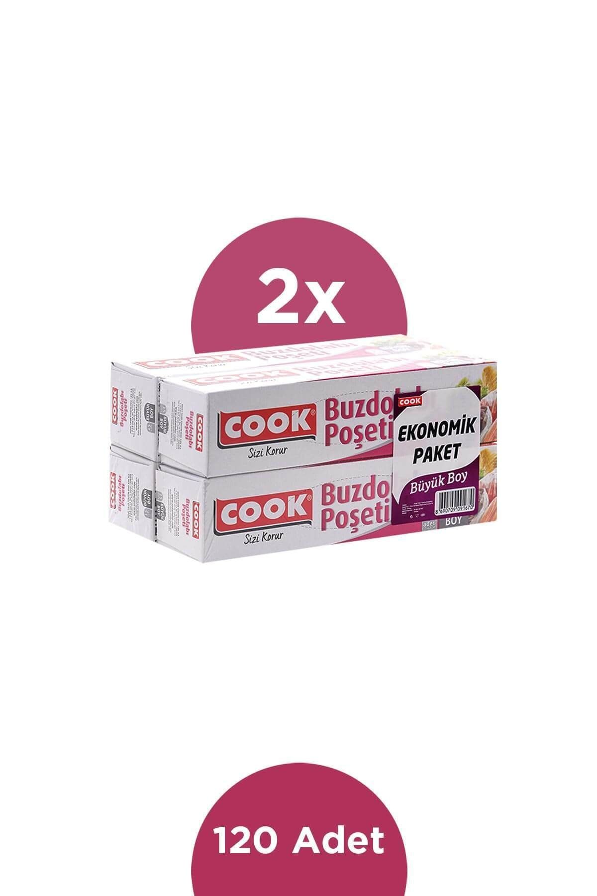 COOK Buzdolabı Poşeti 3+1 Büyük Boy 30x45 CM Ekonomik 2'li Paket