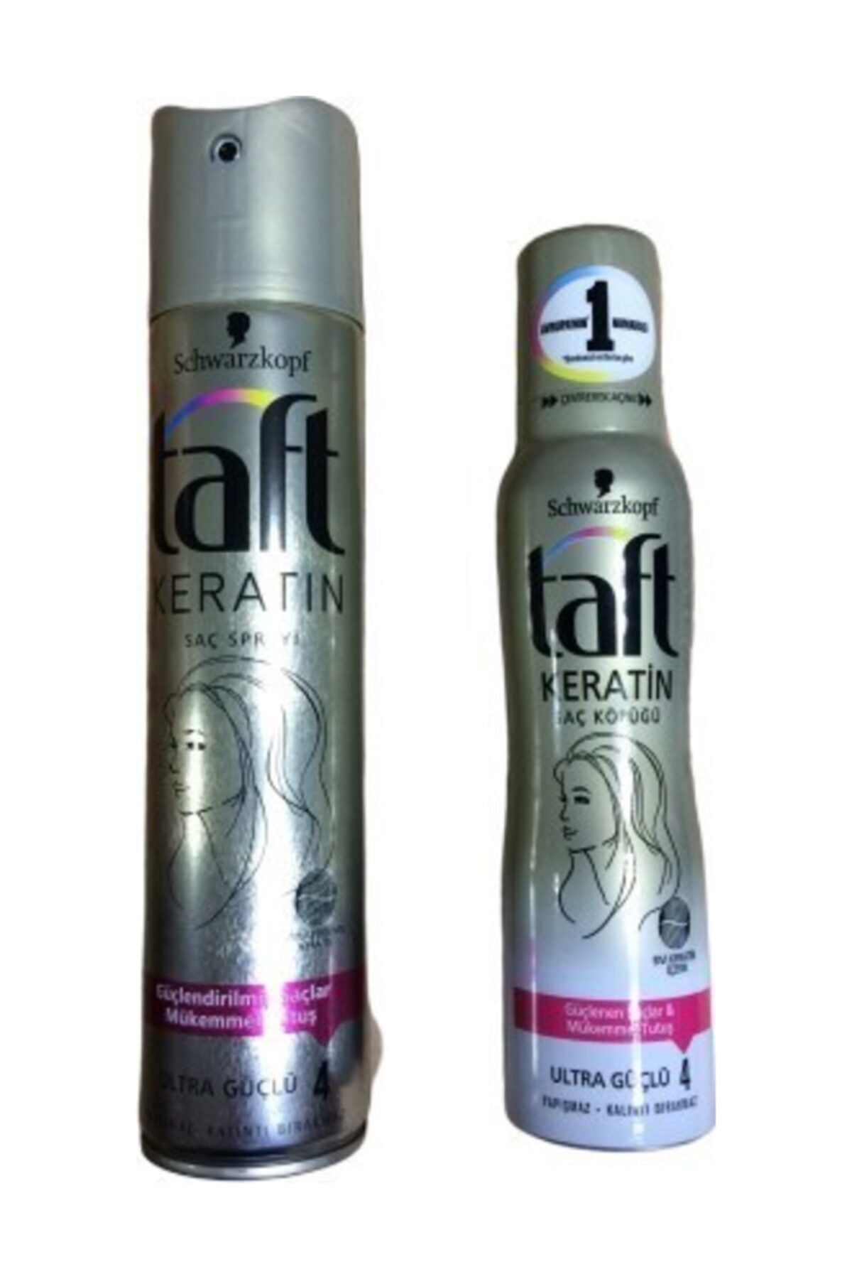 Taft Keratın Saç Spreyi 250 ml +  Keratin Saç Köpüğü 150 ml