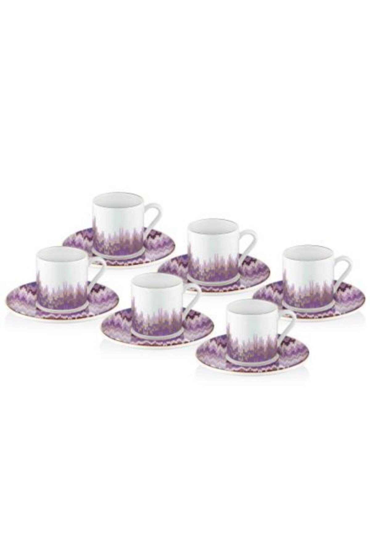 The Mia Homechic Mia Türk Kahve Fincan Seti Lilac 18 Parça