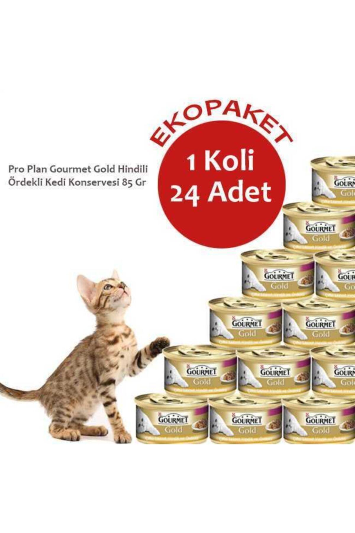 Proplan Gourmet Gold Hindili Ördekli Kedi Konservesi 85 Gr 24 Al 20 Öd