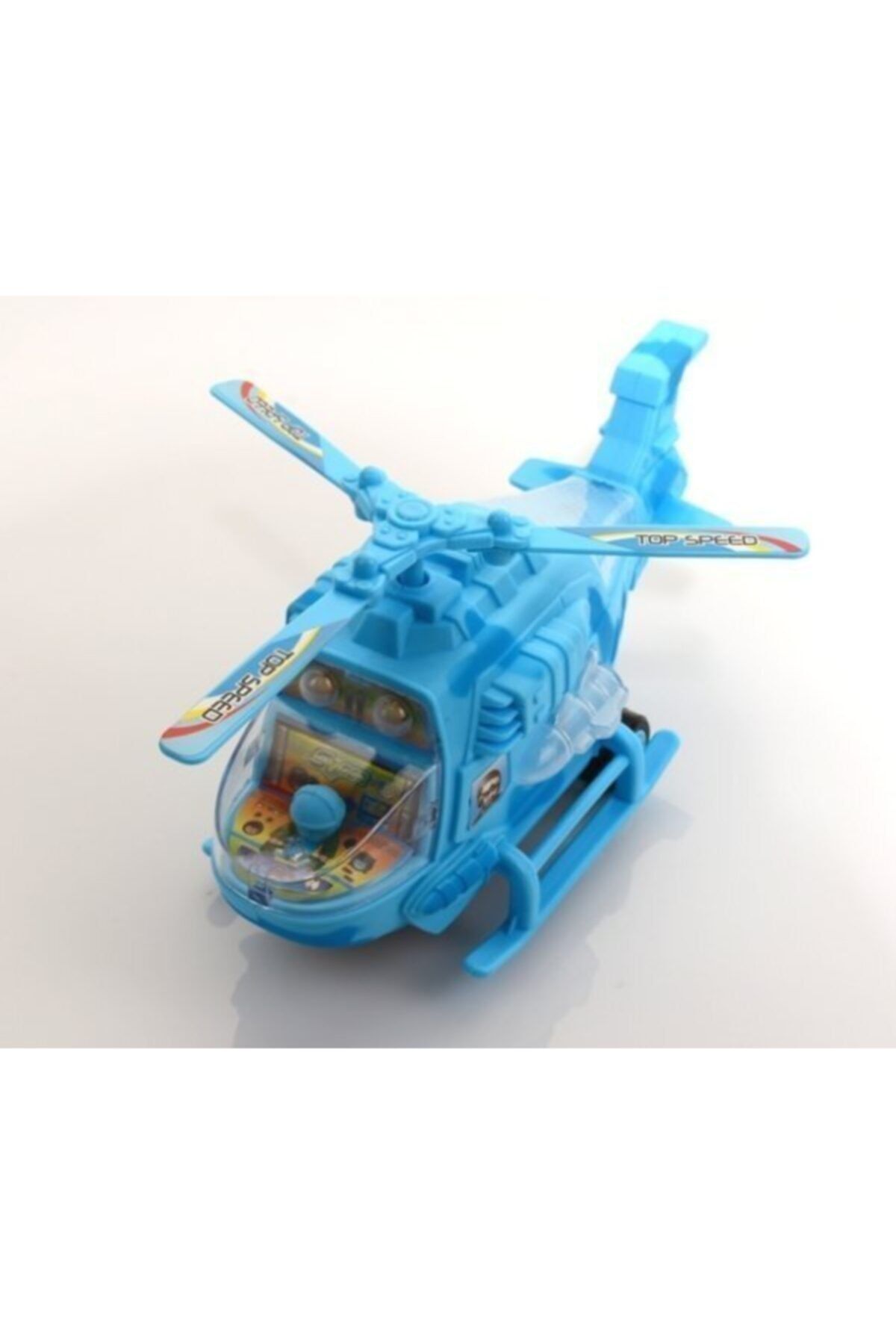 Duran Ticaret Mavi Işıklı Müzikli Hareketli Pilli Oyuncak Helikopter