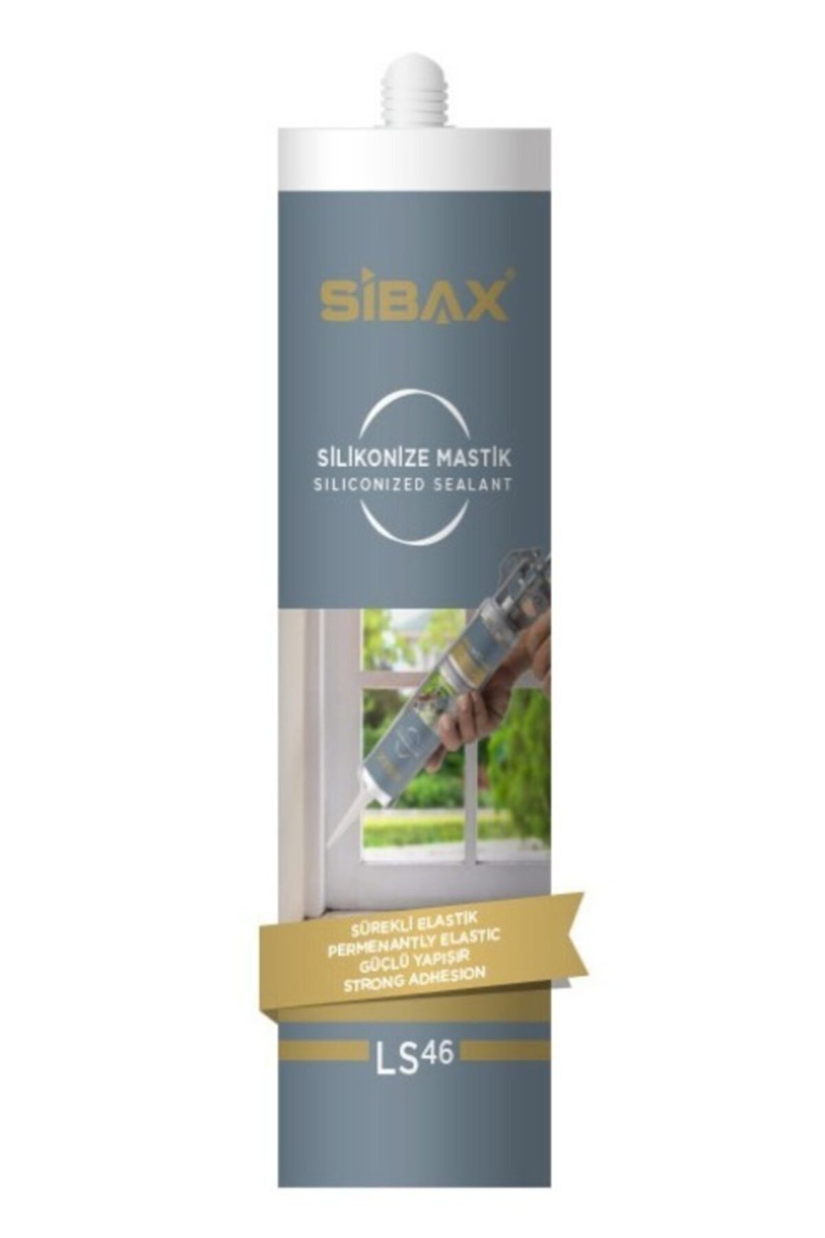 Sibax Ls 46 Silikonize Mastik 450gr Beyaz