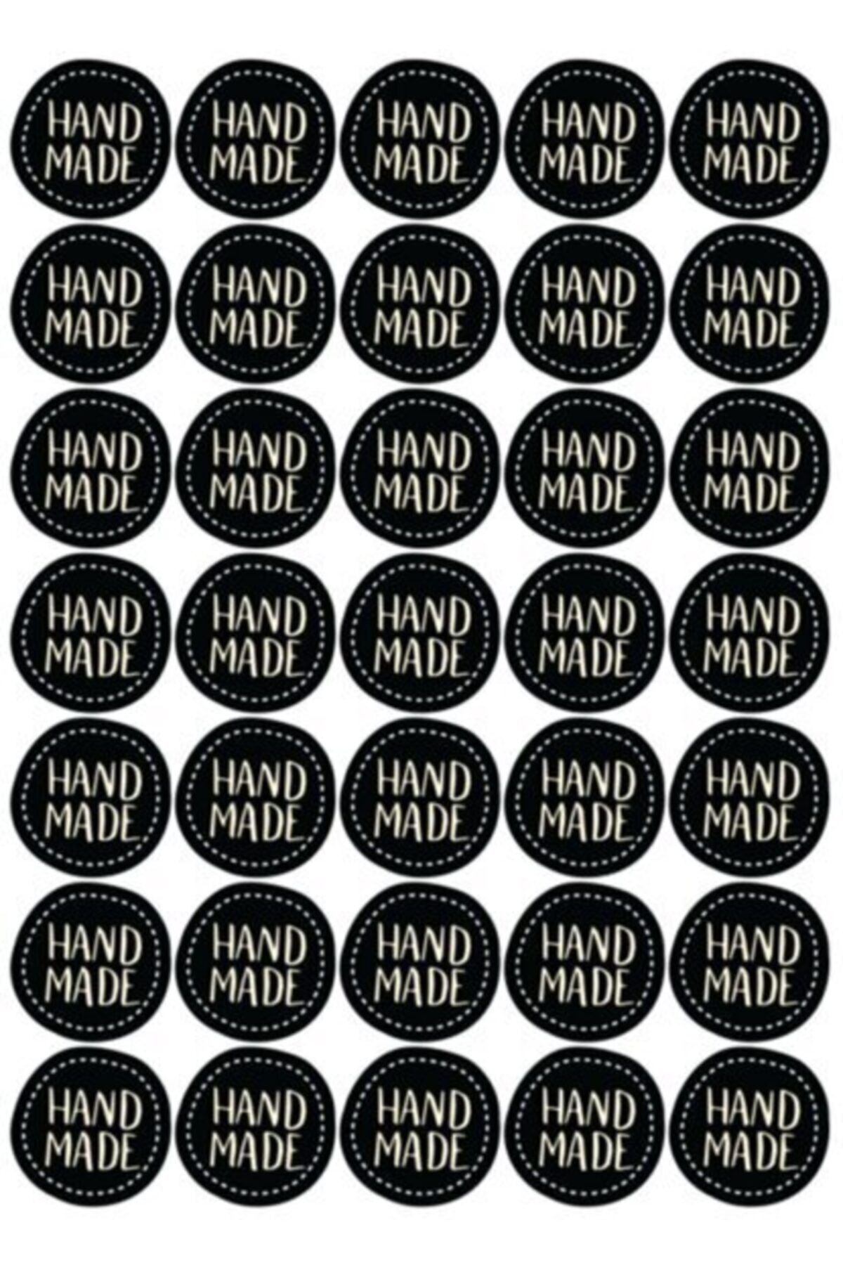 ENGINPRINT Handmade(el Yapımı) Etiketi-sticker 4x4 Cm 70 Adet Siyah