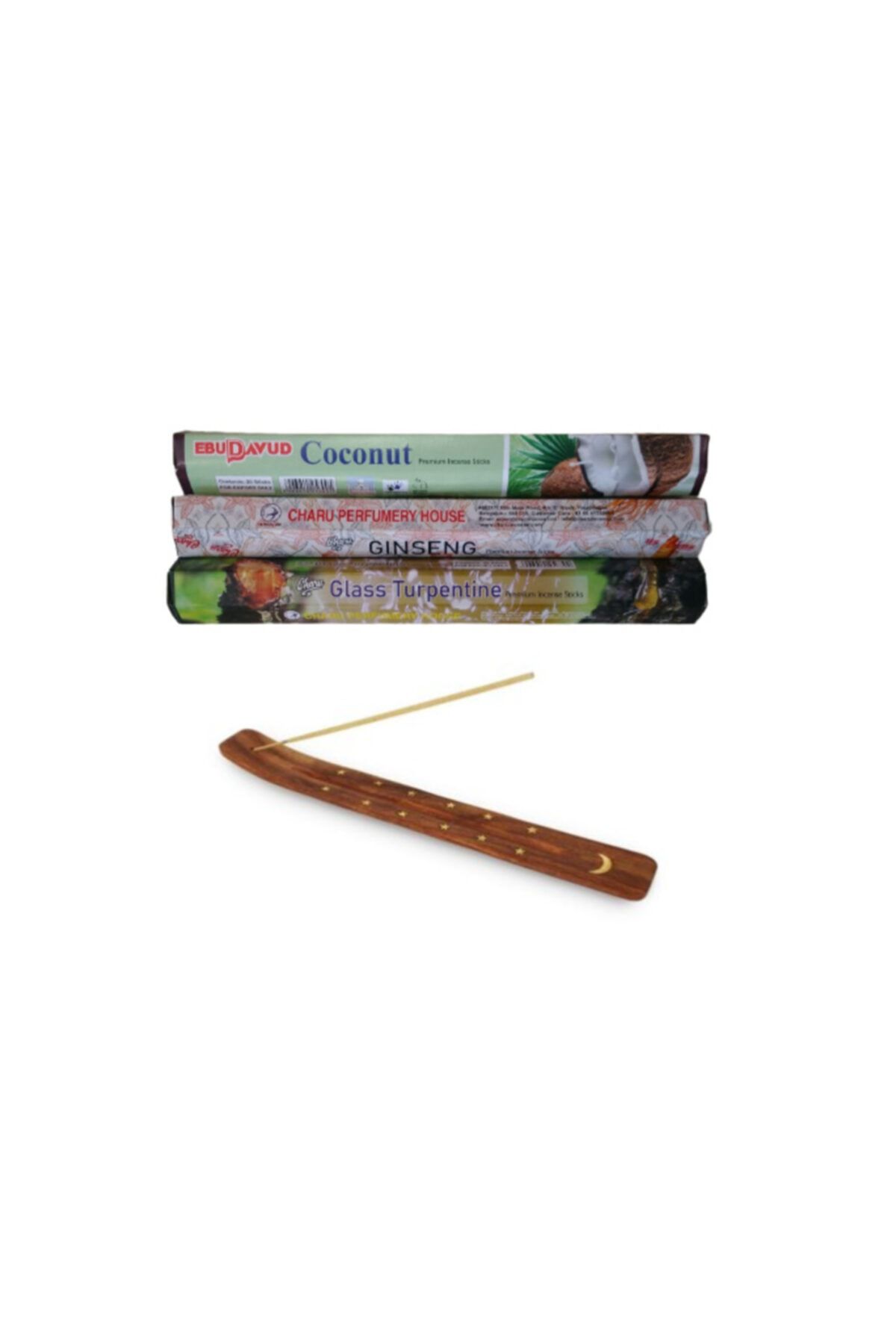 EBUDAVUD 60 Adet Karışık Tütsü,tütsü Kayığı(hindistan Cevizi,ginseng.çam Agacı)
