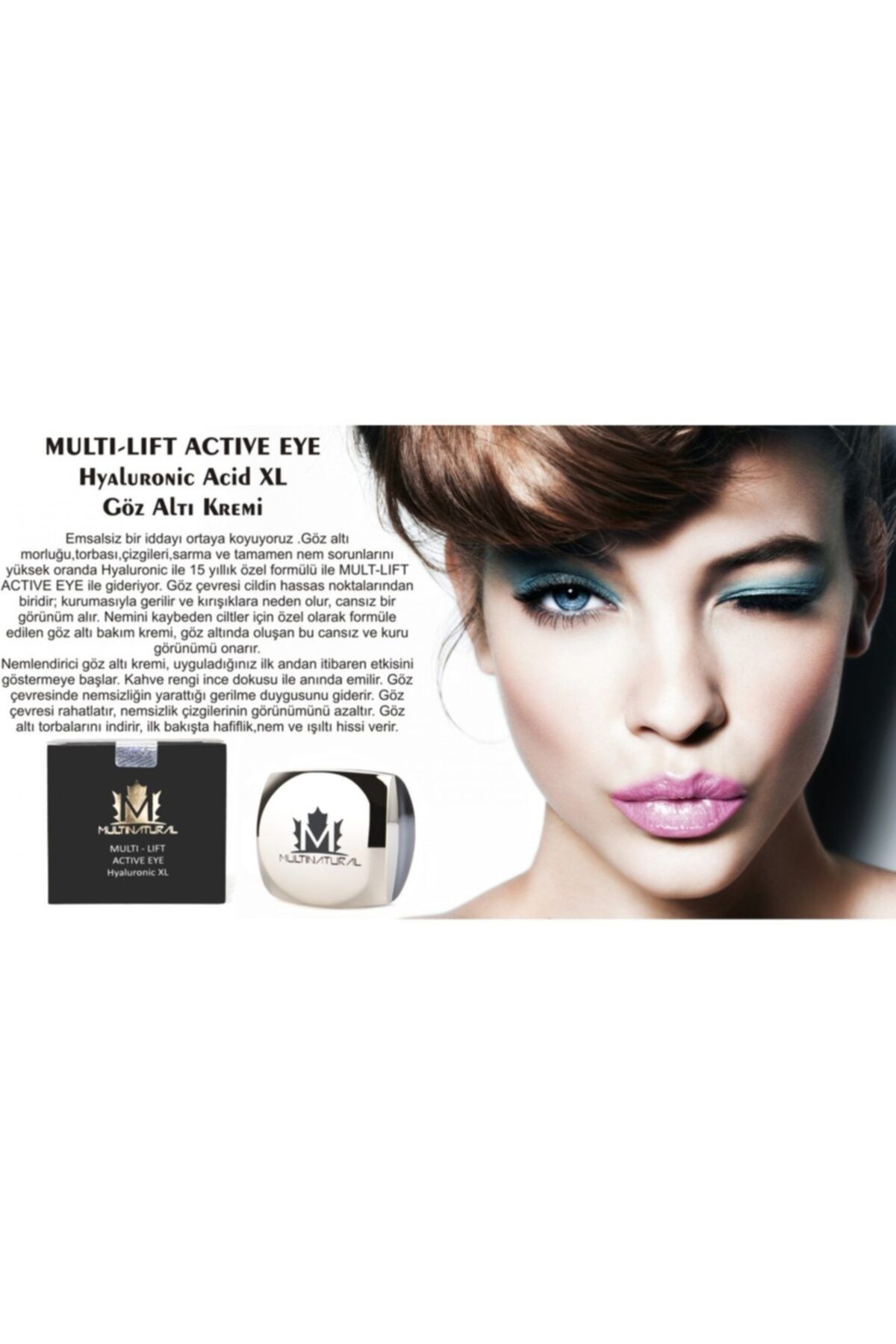multinatural goz alti kremi kirisiklik morluk sislik isilti nem 50 ml multi lift active eye hyaluronic xl fiyati yorumlari trendyol
