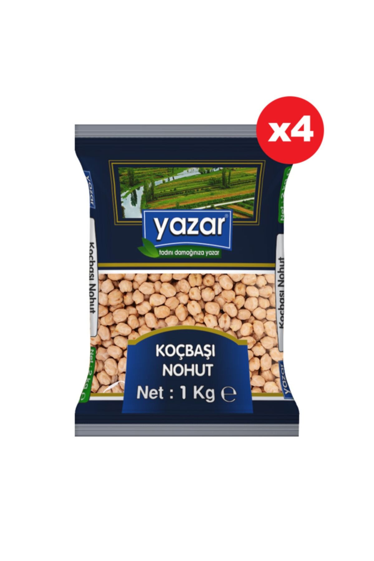 YAZAR Koçbaşı Nohut 1 Kg X 4 Paket