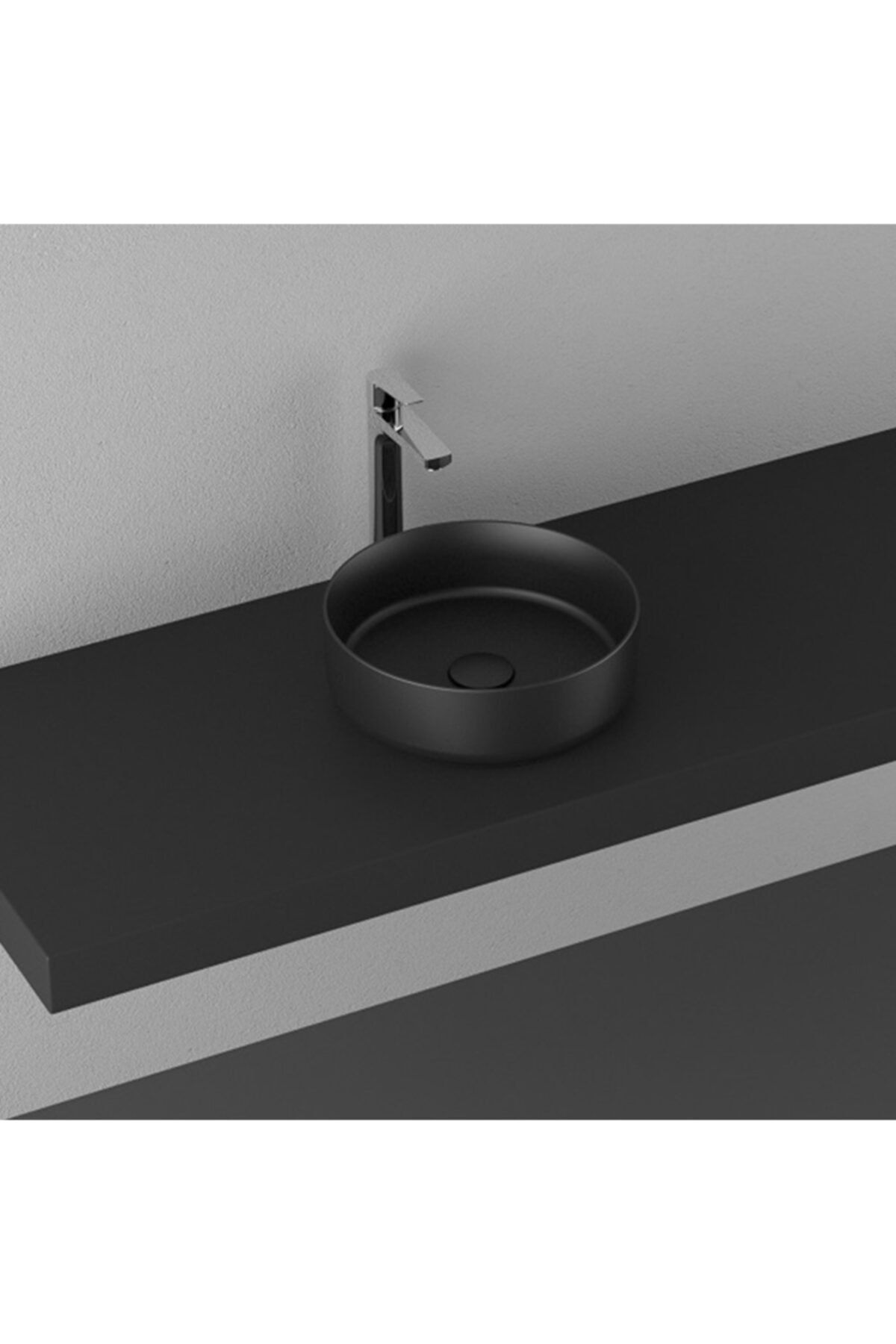 İsvea Infinity Ø 36 Cm Tezgahüstü Lavabo - Siyah
