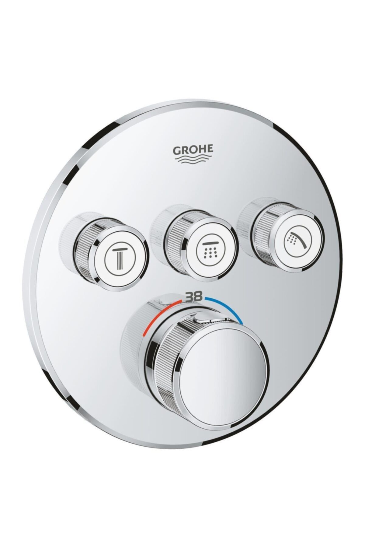 Grohe Grohtherm Smartcontrol Üç Valfli Akış Kontrollü, Ankastre Termostatik Duş Bataryası (29121000)