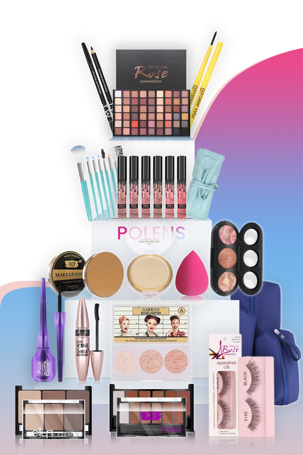 POLENS Influencer 30 Parça Makyaj Seti Açık Ten