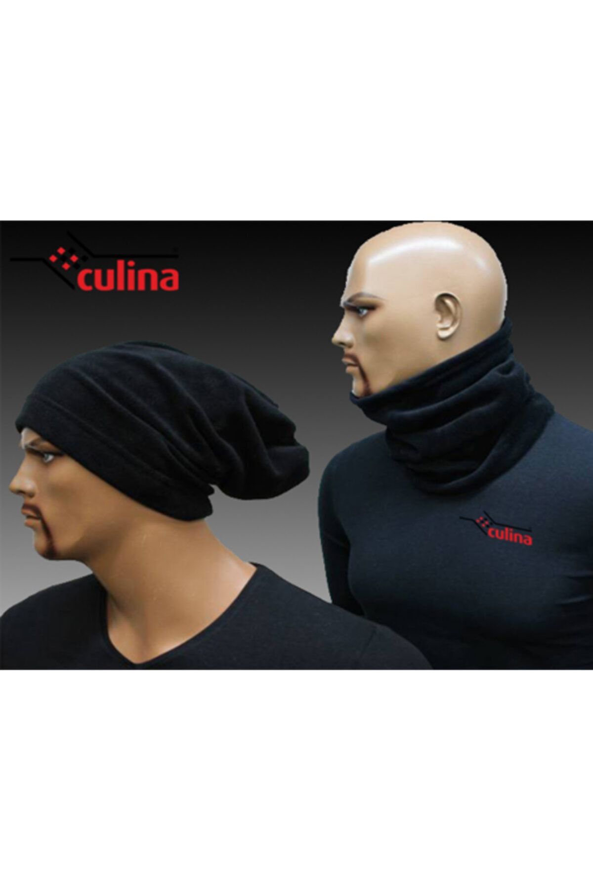 Neiçin Giyim Için Kışlık Bere Olabilen Polar Siyah Boyunluk
